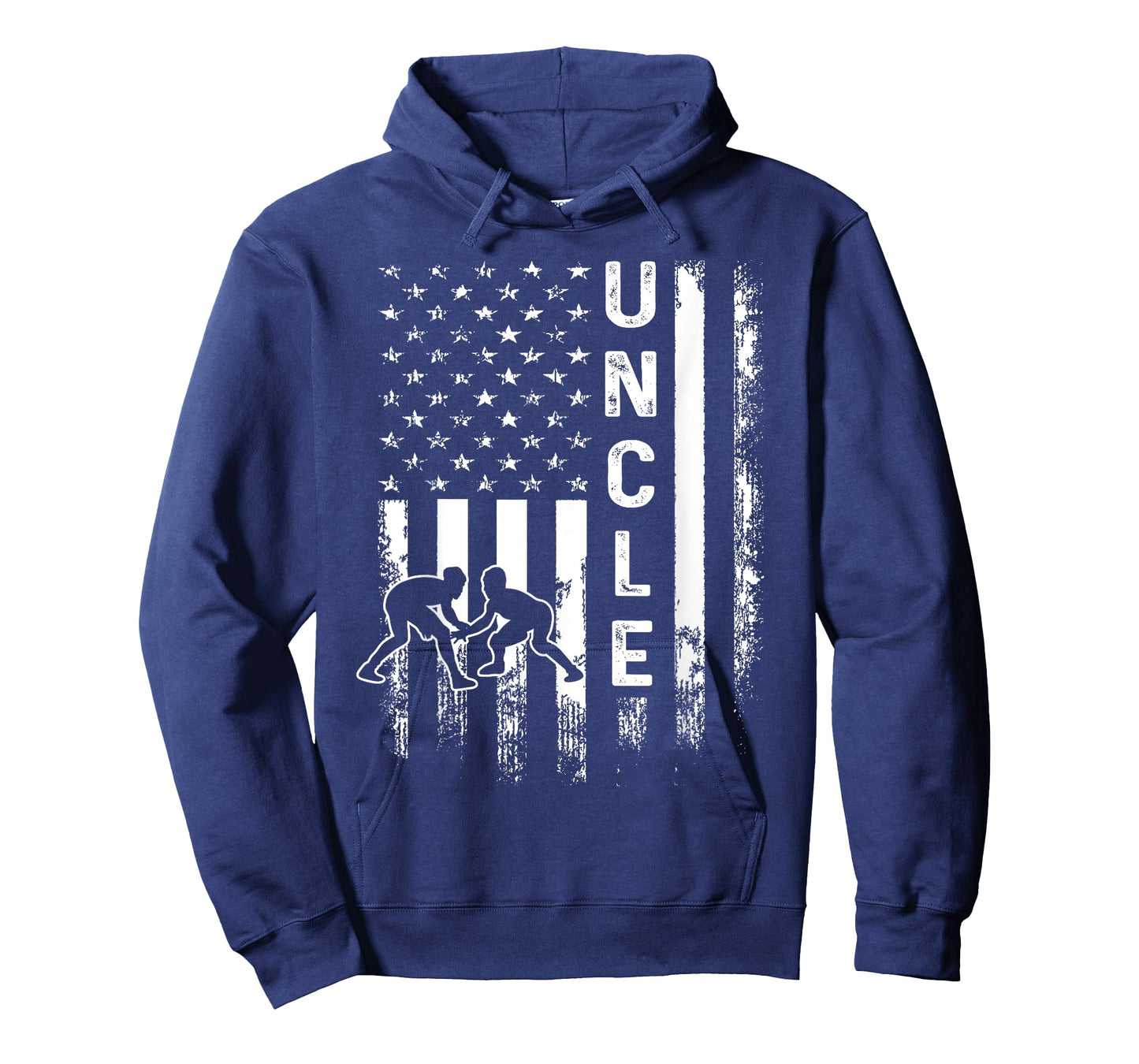 Wrestling Uncle American Flag Vintage Christmas Xmas T-Shirt