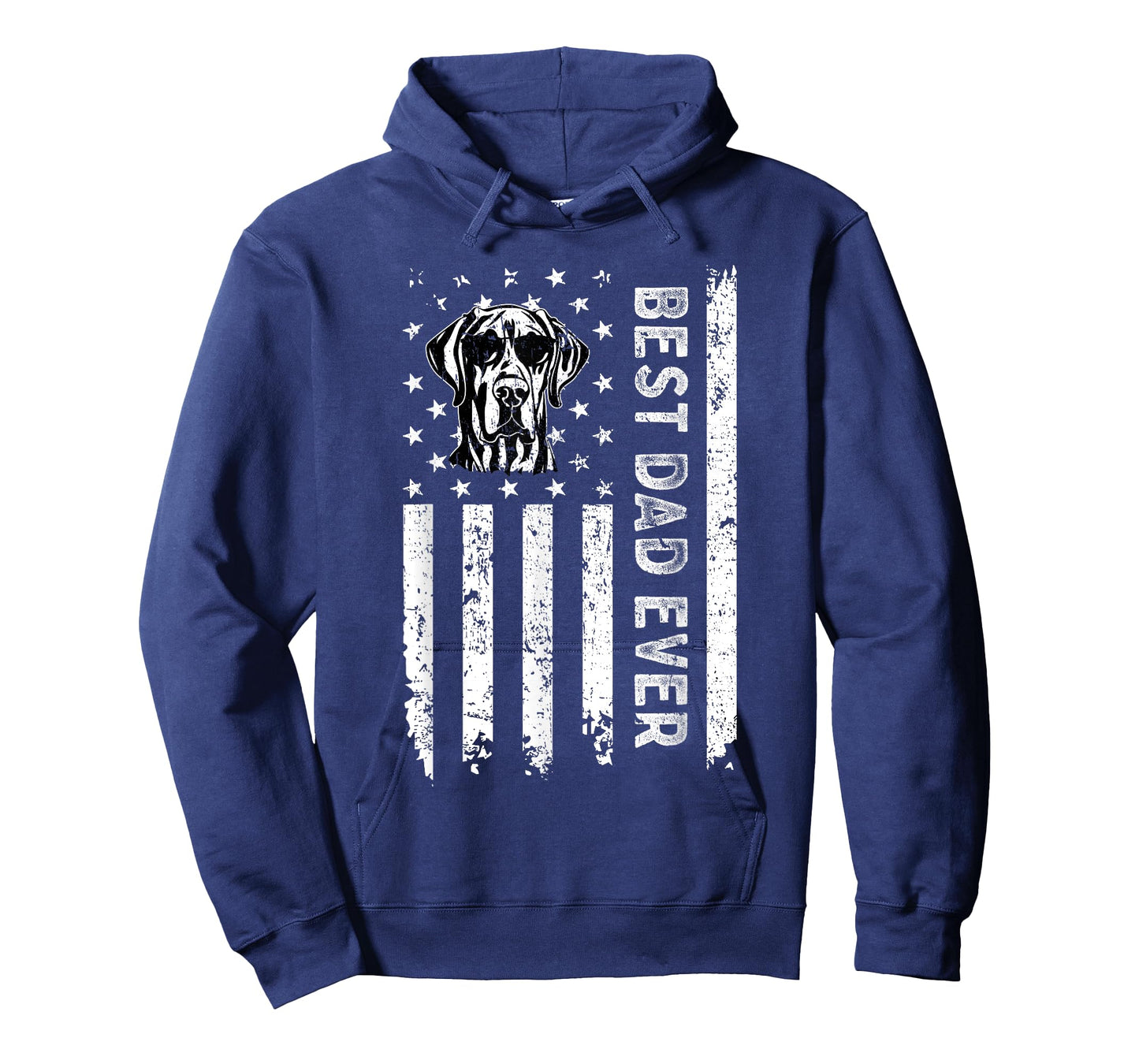 Best Great Dane Dog Dad Ever Fathers Day USA Flag T-Shirt for Men Women Kids