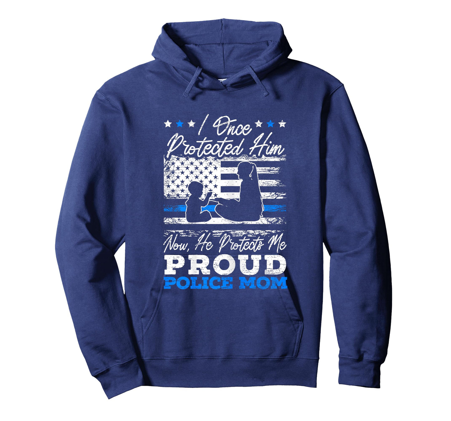 Proud Police Mom Law Enforcement Thin Blue Line Cop T-Shirt