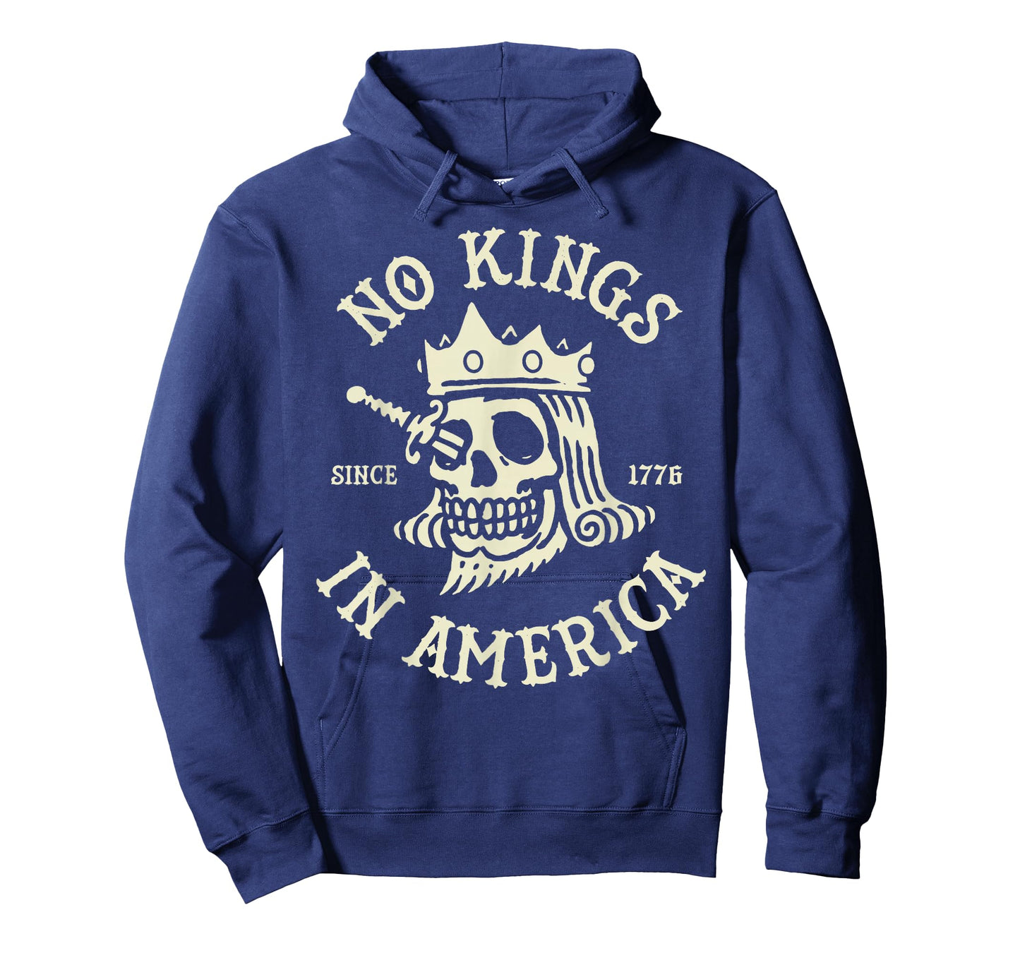 Skull No Kings In America Since 1776 T-Shirt