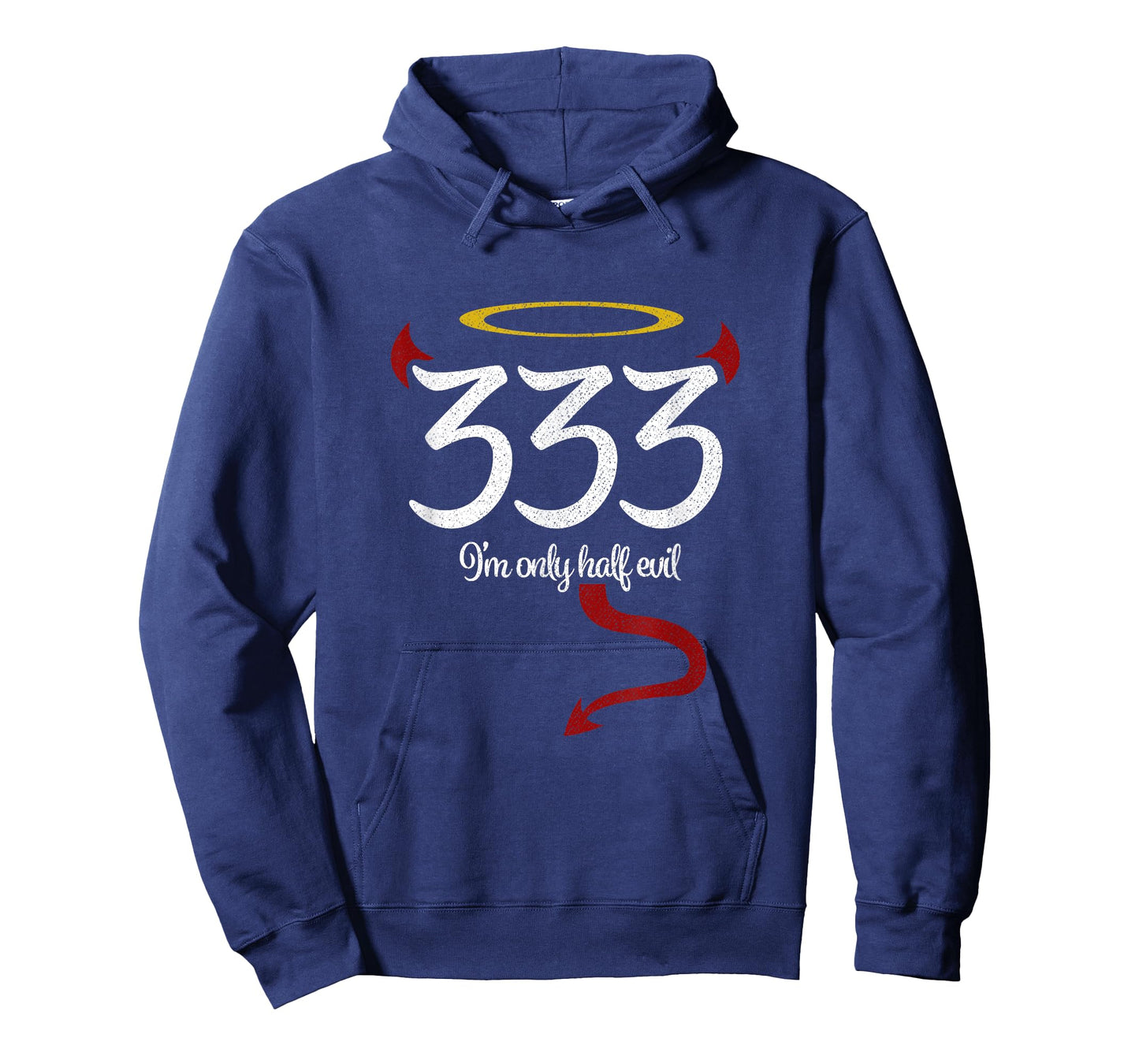 333 I'm Only Half Evil Funny Halloween T-Shirt