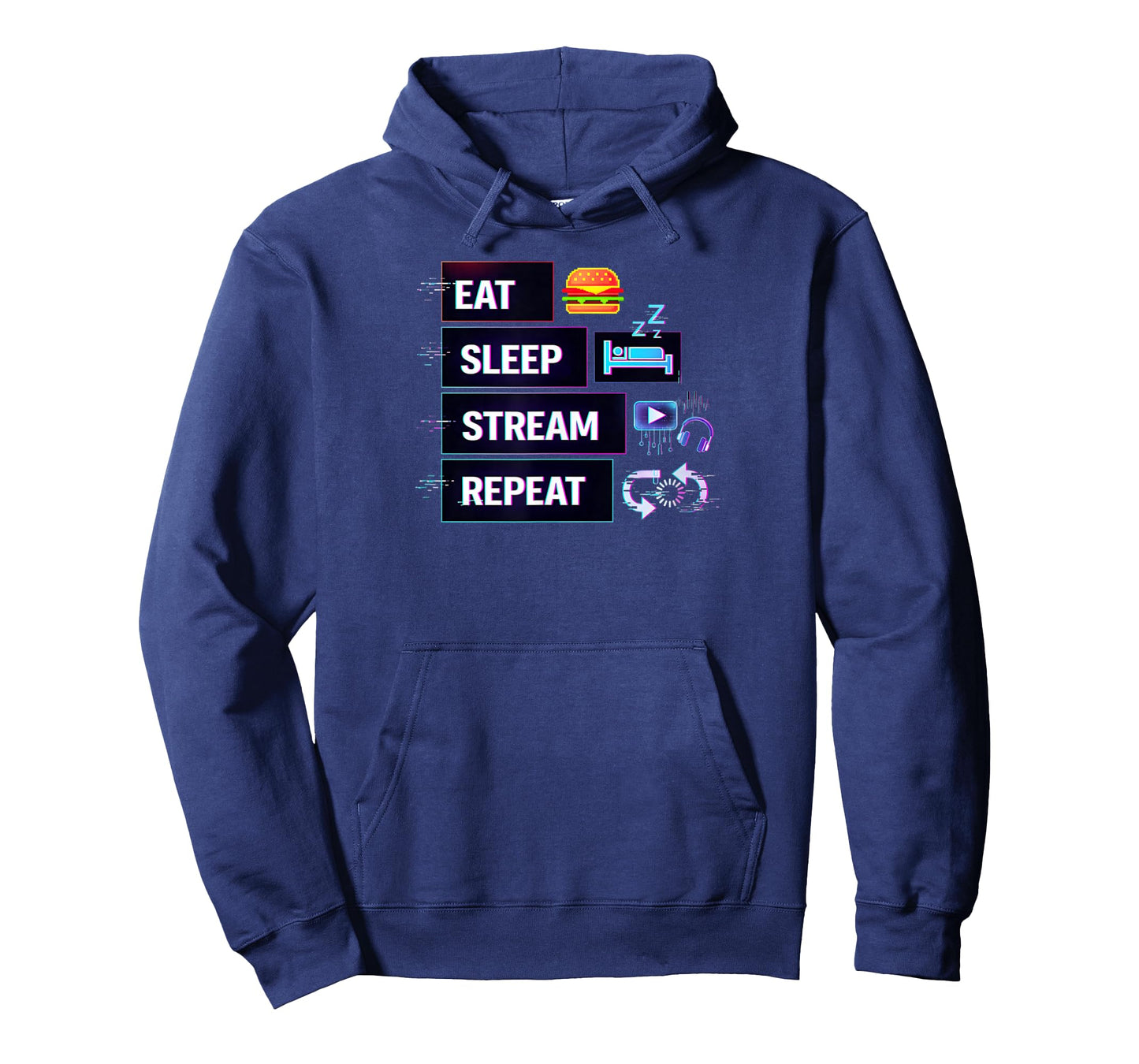 Eat Sleep Stream Repeat Gamer Funny Design Gamer Gaming T-Shirt