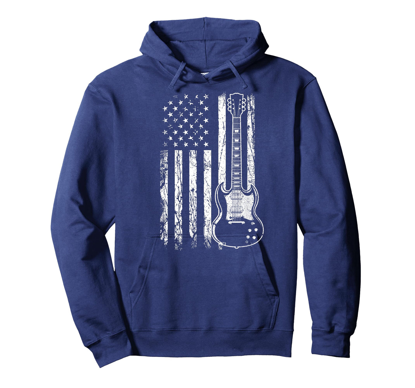 Patriotic SG Type Guitar Player American Flag Guitarist USA Women Men T-Shirt