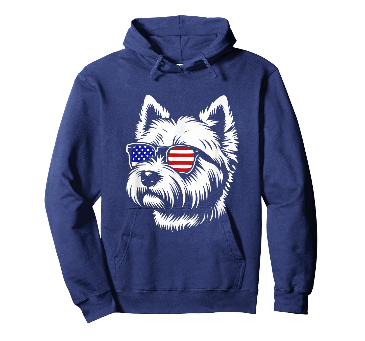 American Flag West Highland White Terrier Dog Westie Design Women Girls Kids Men T-Shirt