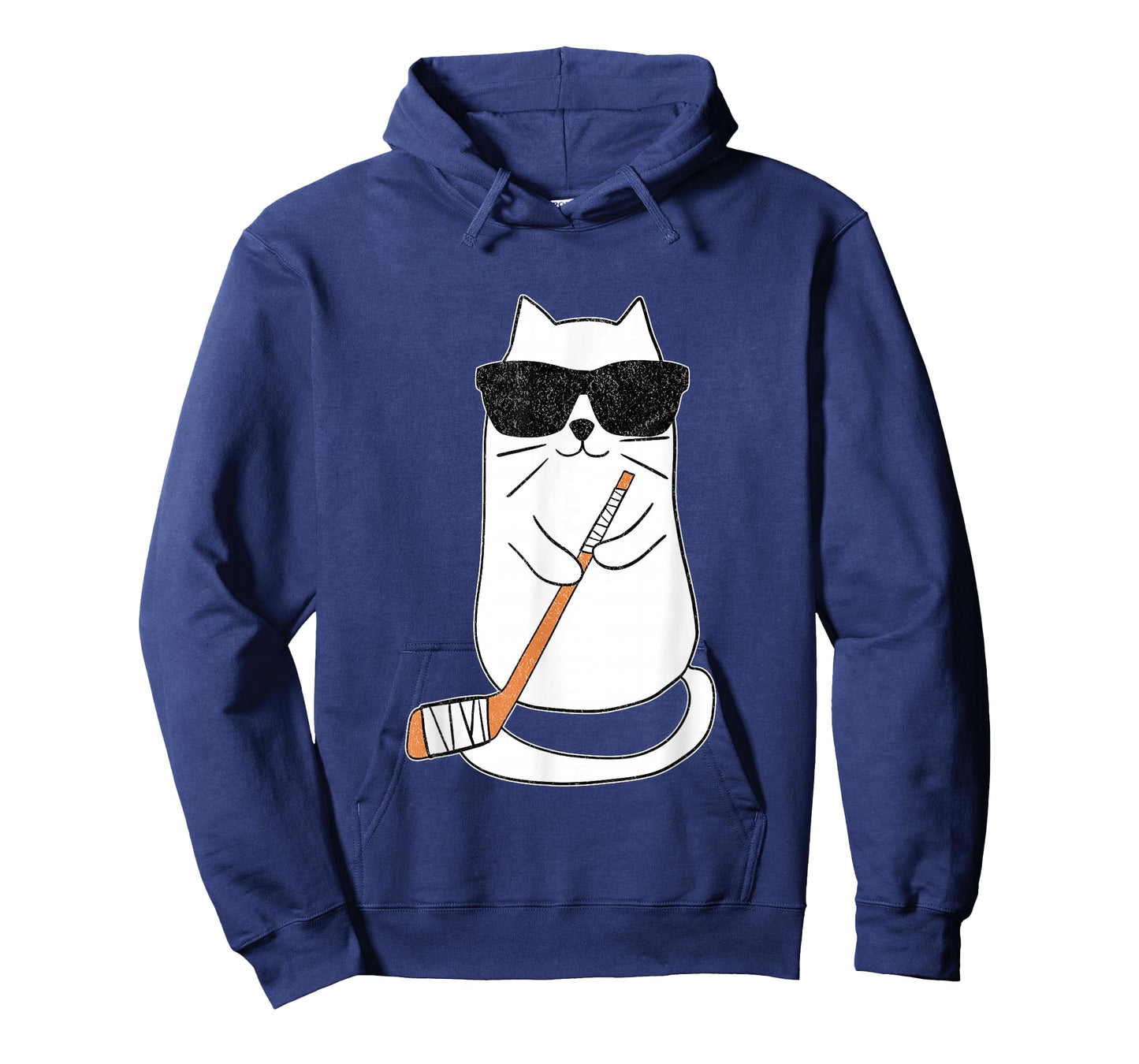 Ice Hockey Cat Hockey Player Stick Retro T-Shirt