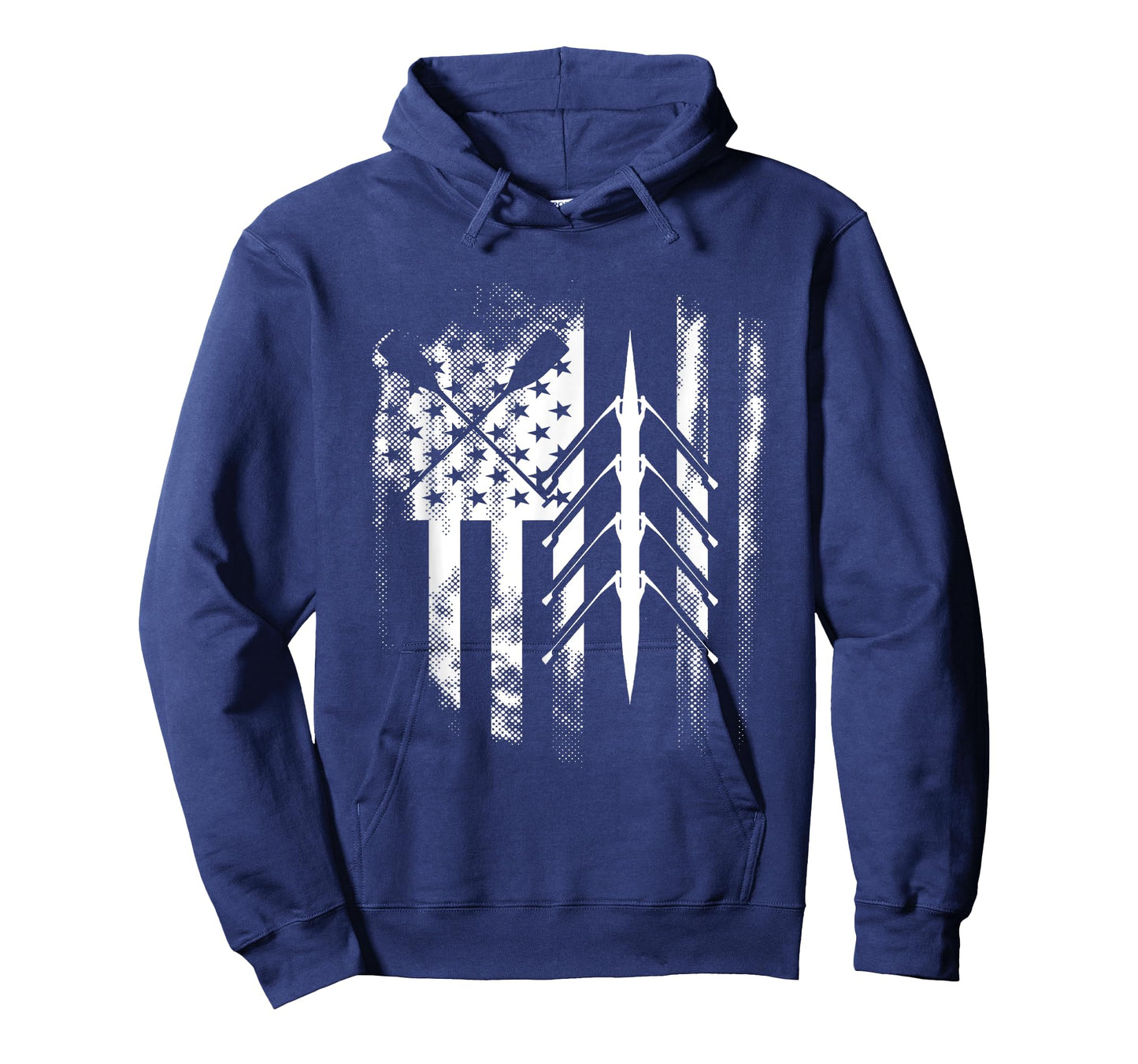 Rowing US American Flag Rowboat Water Sports Sculling Oars Women Men T-Shirt