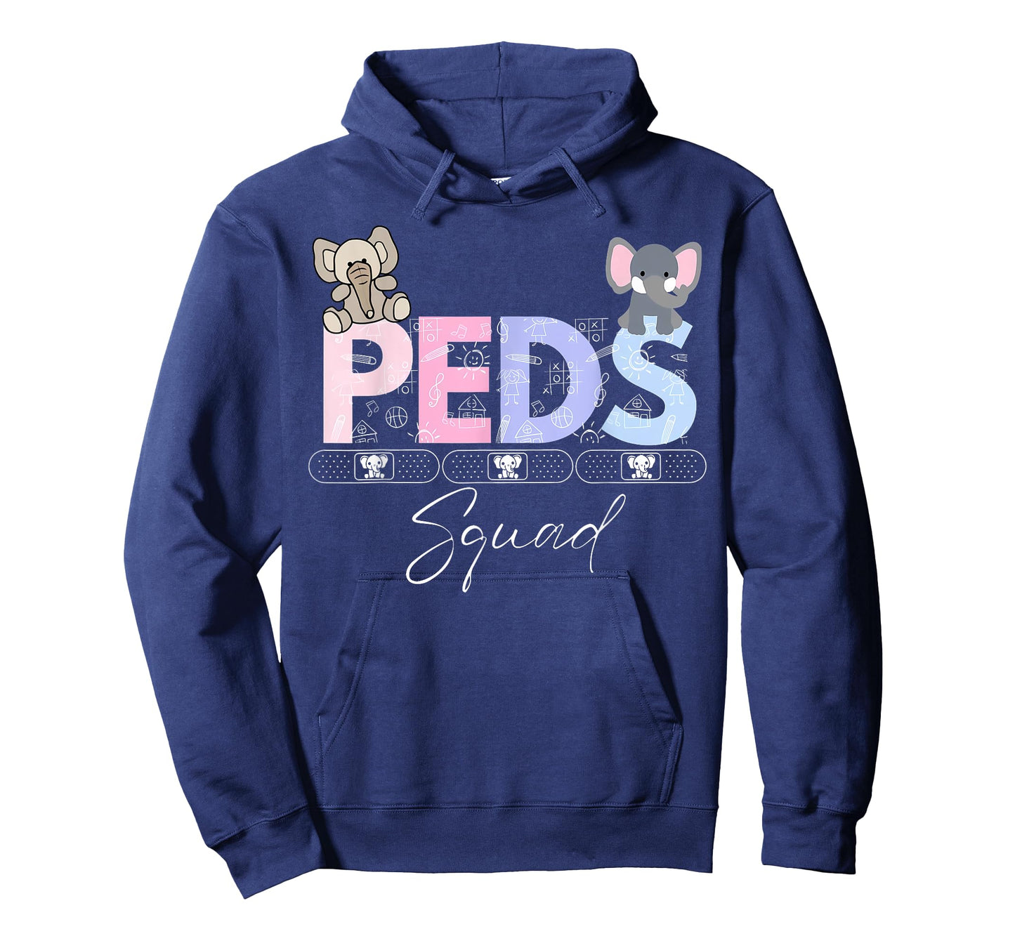 Cute Peds Squad Nurse Elephant Pediatric Graduation T-Shirt