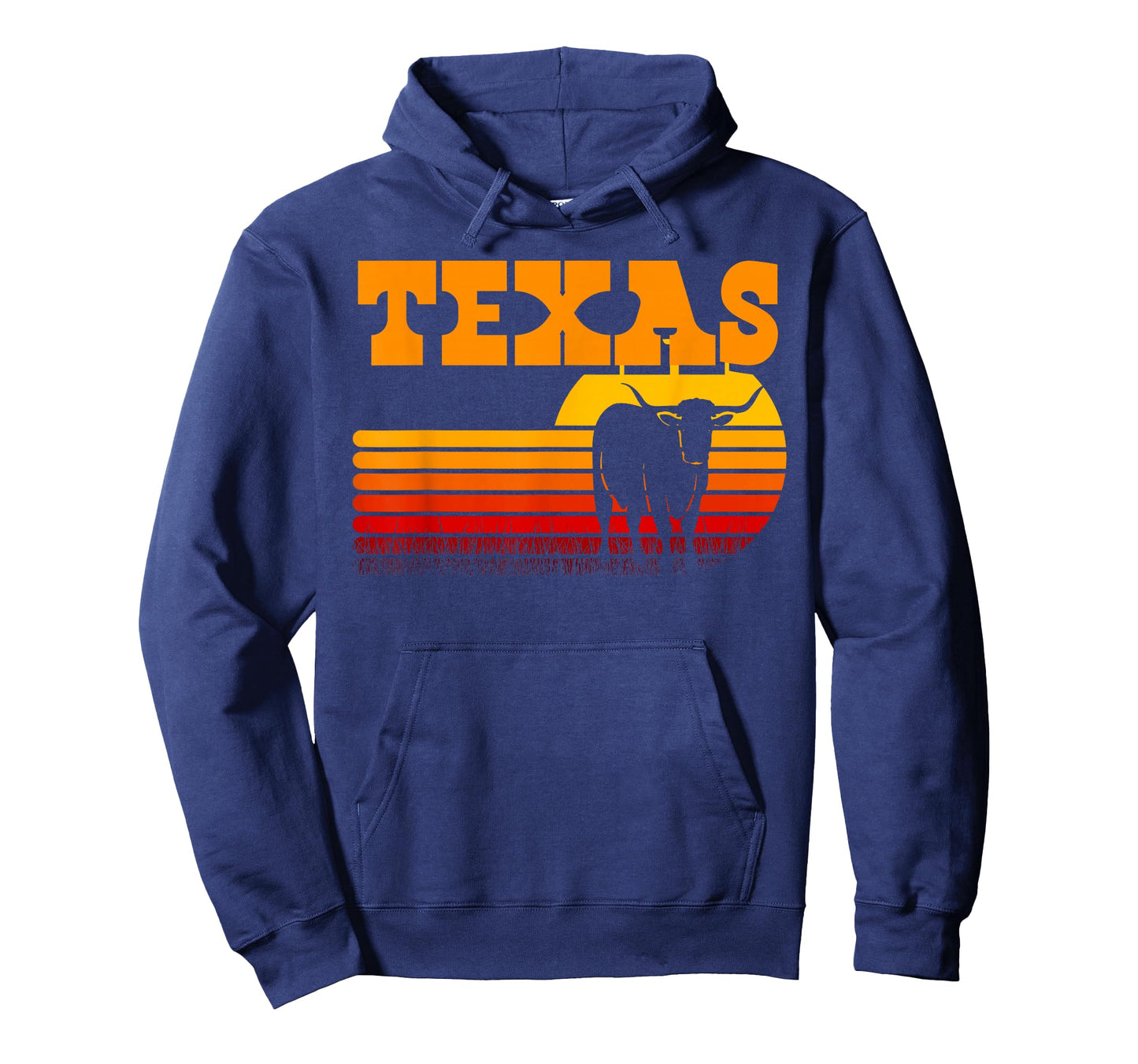 Texas Longhorn Shirts for Men Vintage Retro Sunset Texas T-Shirt