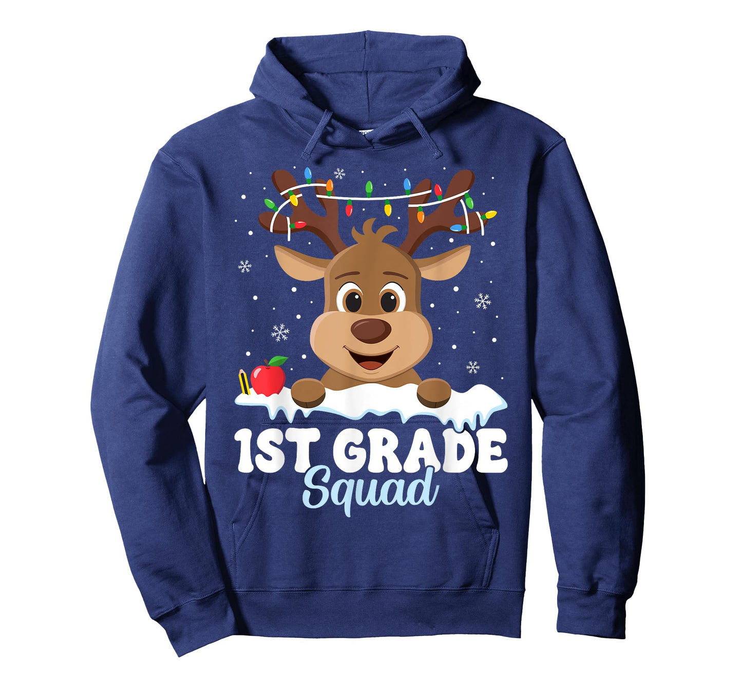 1st Grade Teacher Christmas First Grade Squad Reindeer Xmas T-Shirt