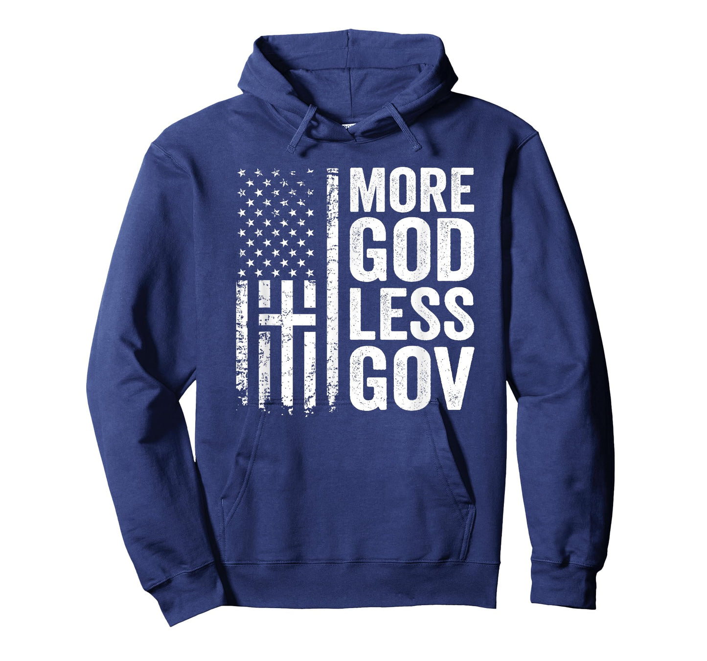 More God Less Gov - Patriotic Christian Anti Government Flag T-Shirt