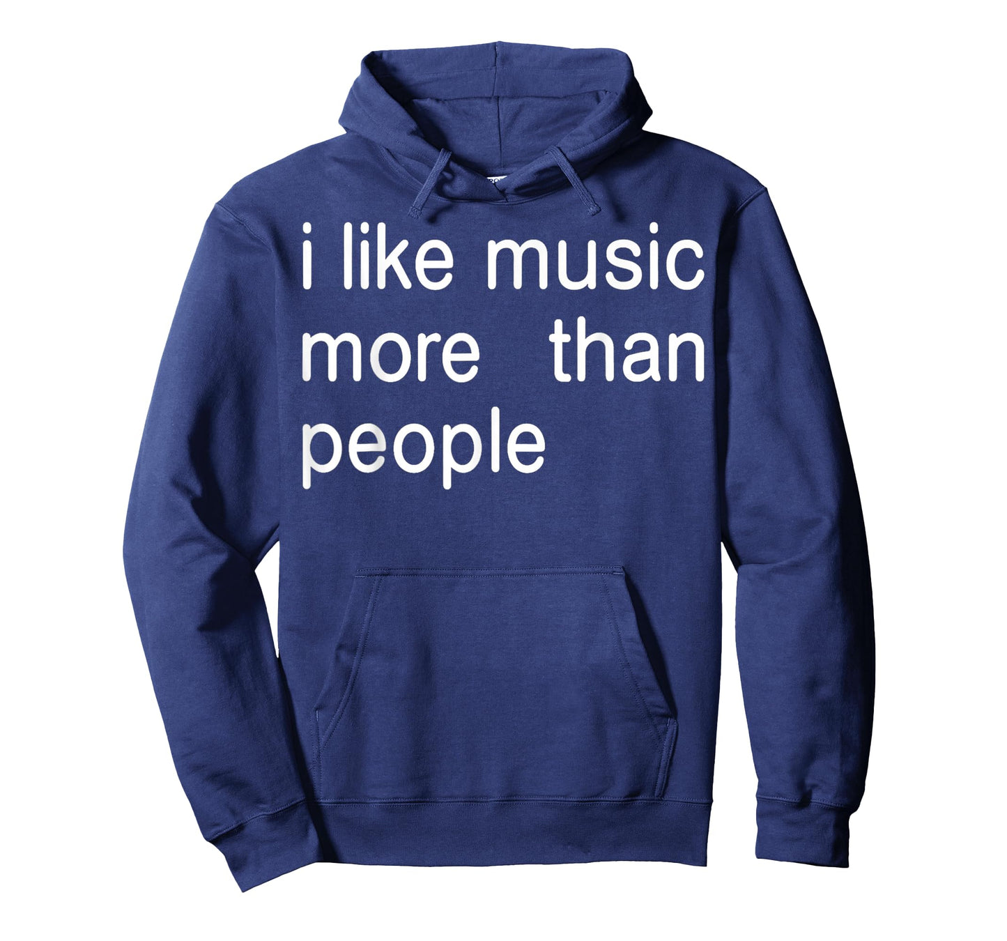 I Like Music More Than People Art Simple Music Mood Design T-Shirt