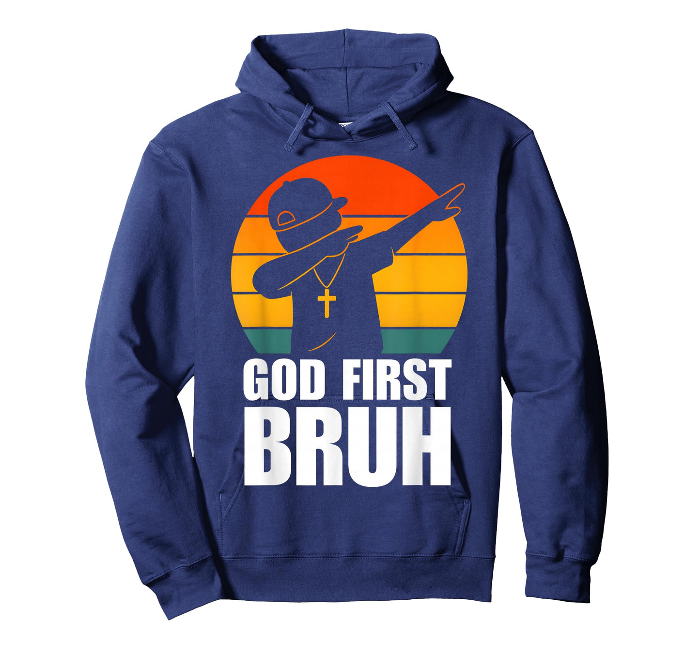 God First Bruh Dabbing Boy Christian Retro Kids Boys Saying T-Shirt