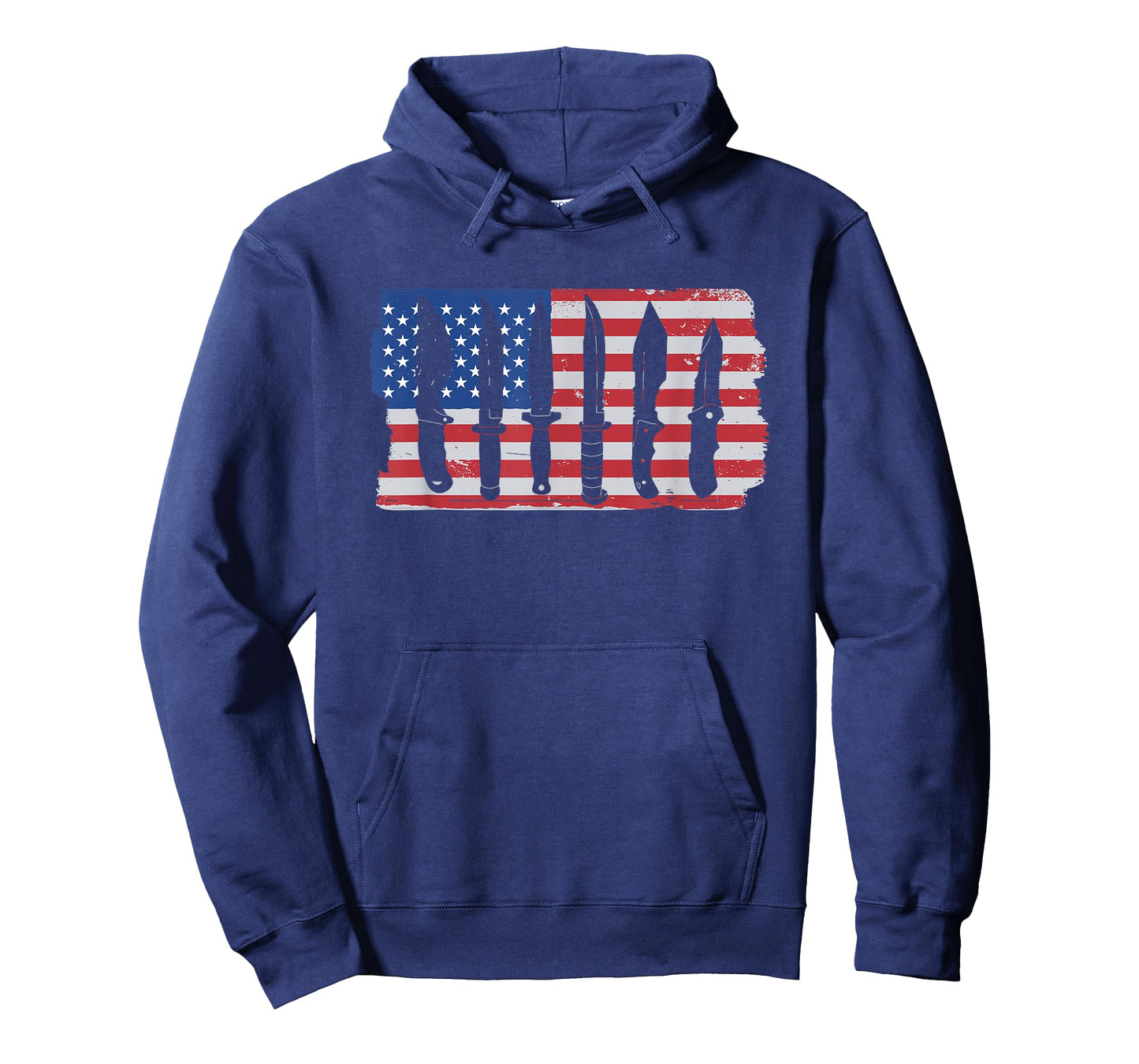 American Flag Different Kinds Of Knife Knife Collector Women Men T-Shirt