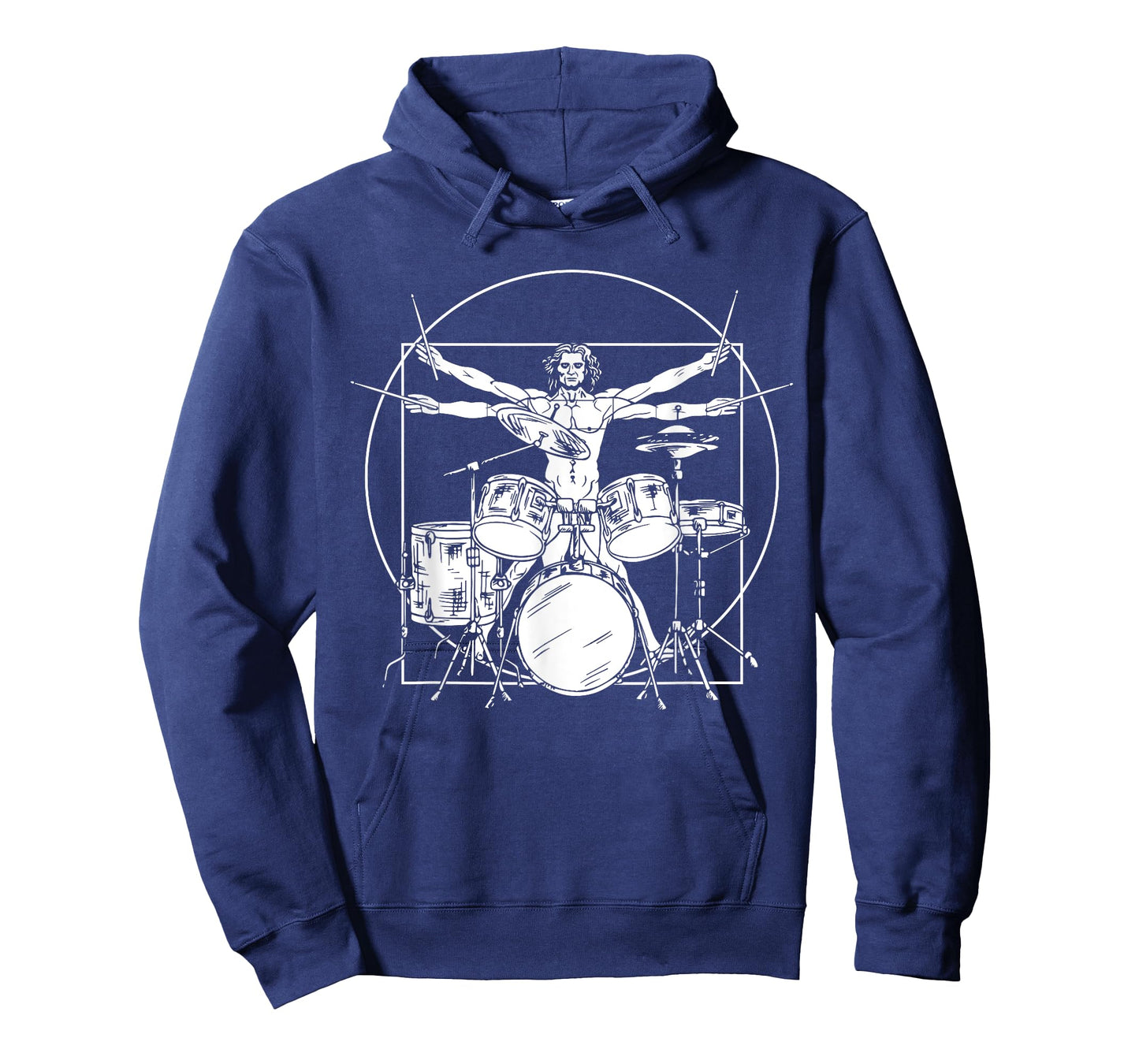 Vitruvian Drummer Da Vinci Drums Rock T-Shirt