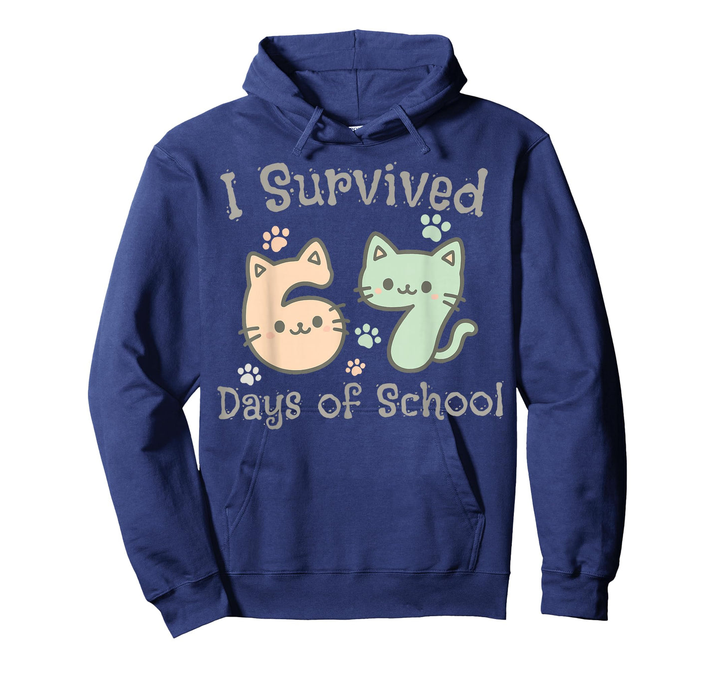 Cute Cat I Survived 67 Days of School Teachers Students T-Shirt