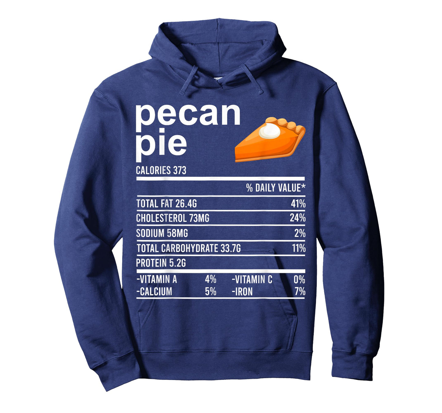 Funny Thanksgiving Food Apparel, Pecan Pie Nutrition Facts T-Shirt
