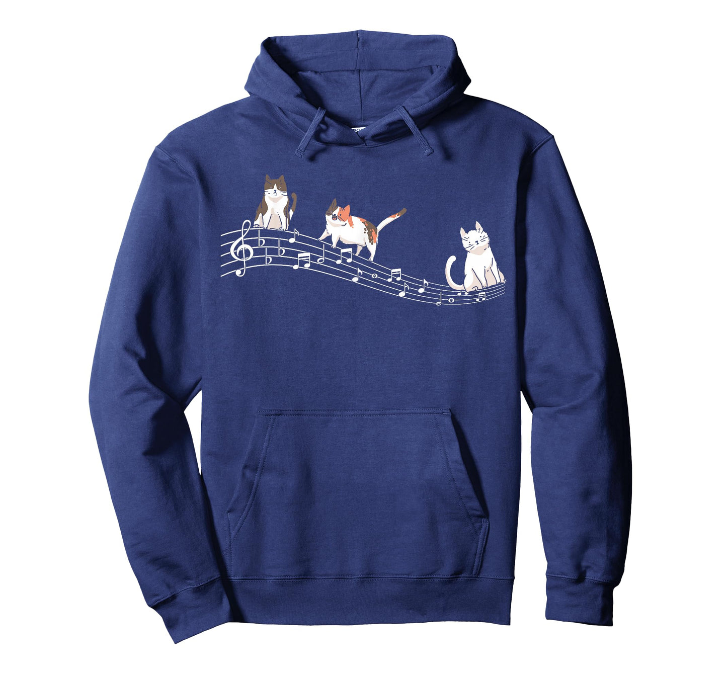 Cute Cat Kitty Playing Music Note Clef Gift Cat Music Notes T-Shirt