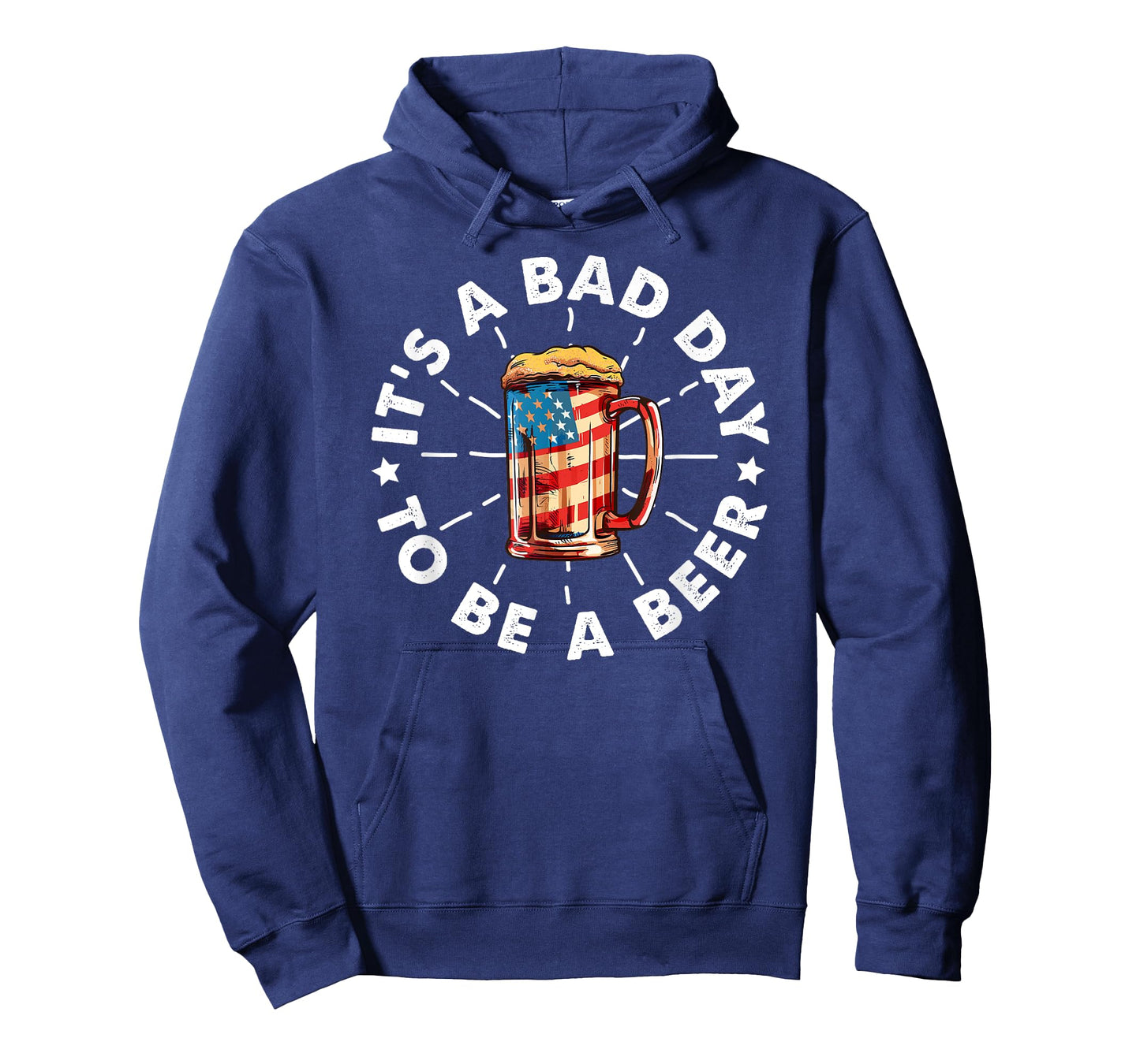 It's a Bad Day To Be A Beer Vintage Flag USA Beer Drinking T-Shirt