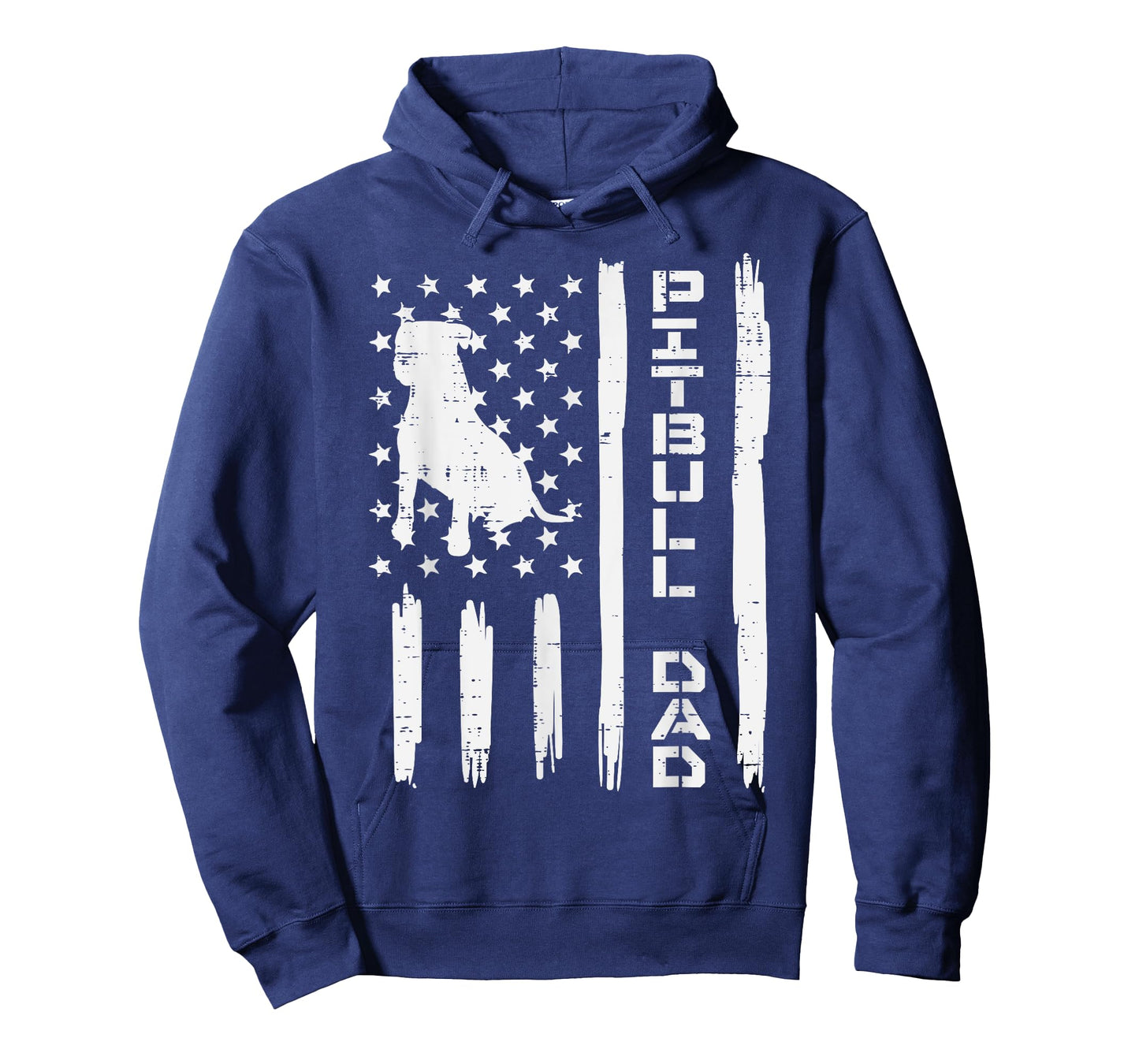 Pitbull Dad Flag Vintage Patriotic Dog Lover Owner Men Gift T-Shirt