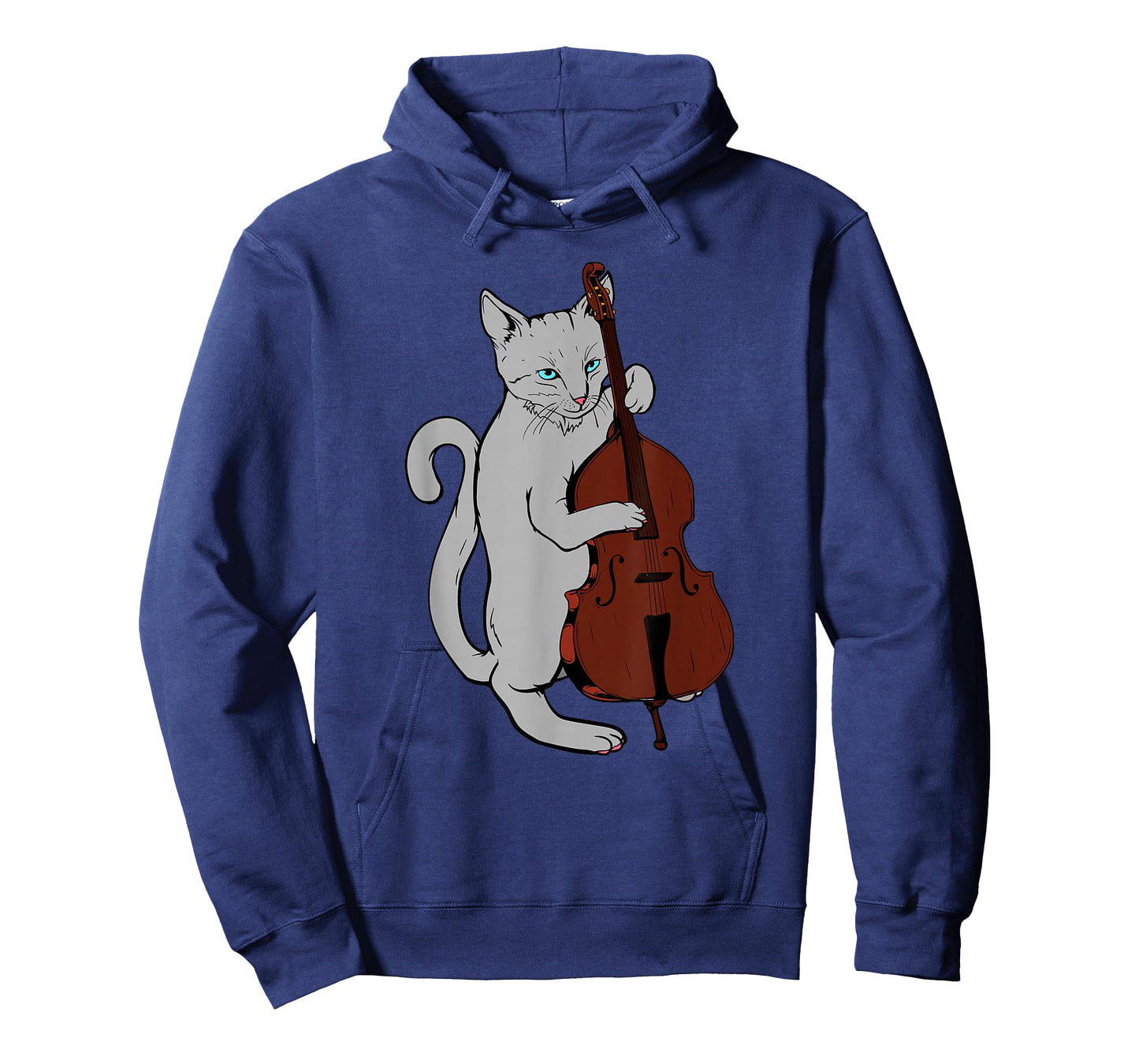 Jazz Cat Playing Upright Bass Shirt Cool Musician T-Shirt