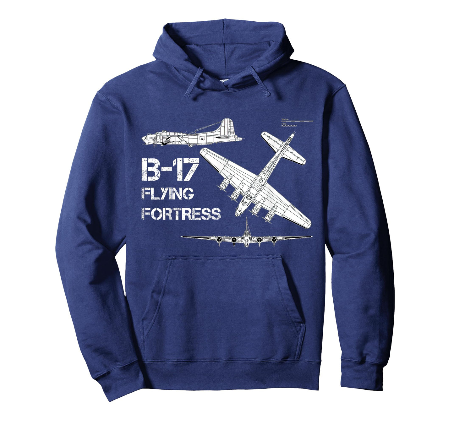 B-17 Flying Fortress WW2 Heavy Bomber Aircraft Blueprint T-Shirt