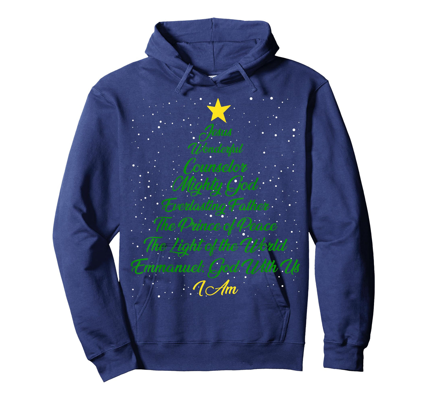 Christian Christmas Jesus Bible Names Xmas Tree Shaped T-Shirt