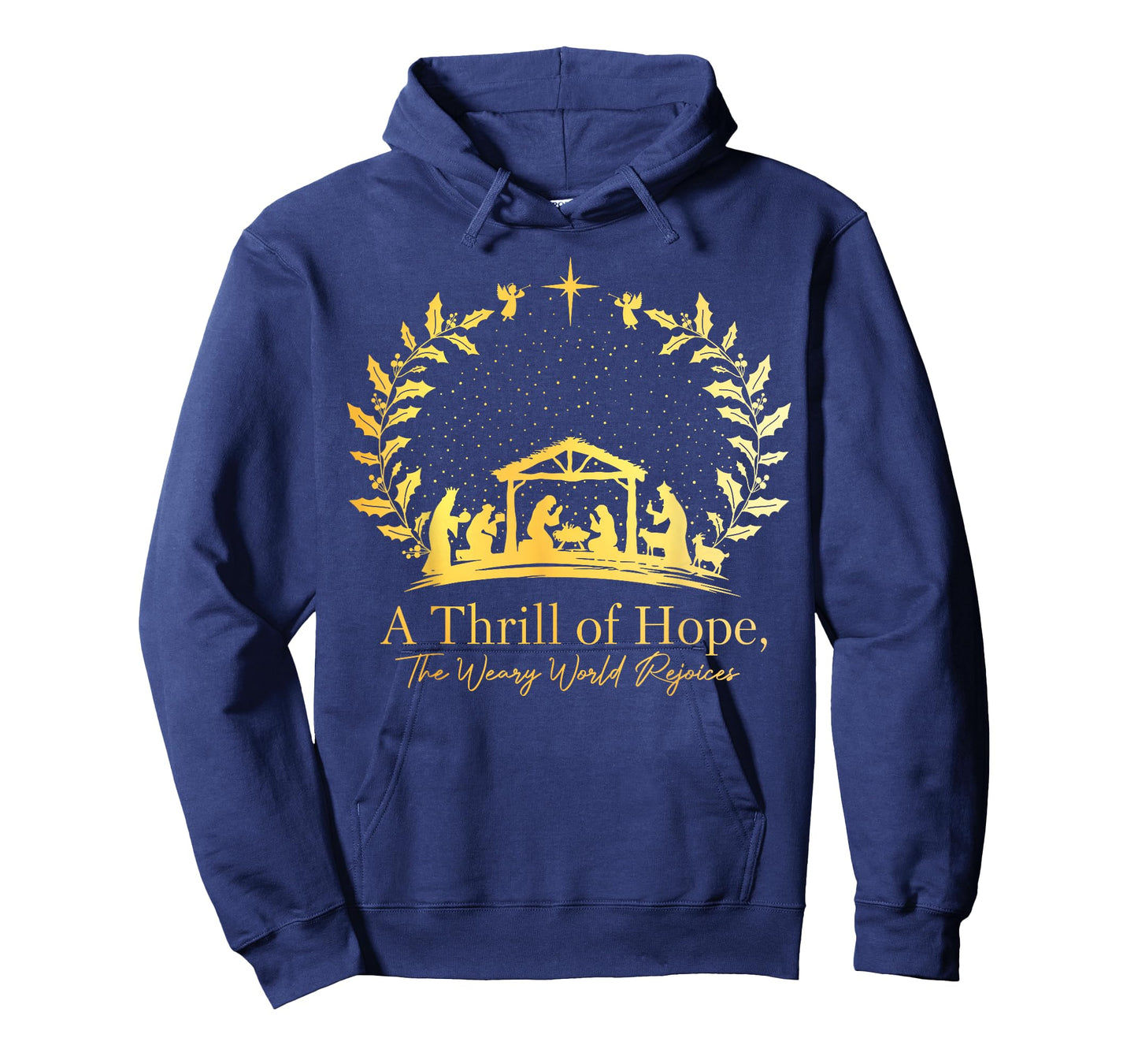 Christmas A Thrill Of Hope The Weary World Rejoices Xmas T-Shirt