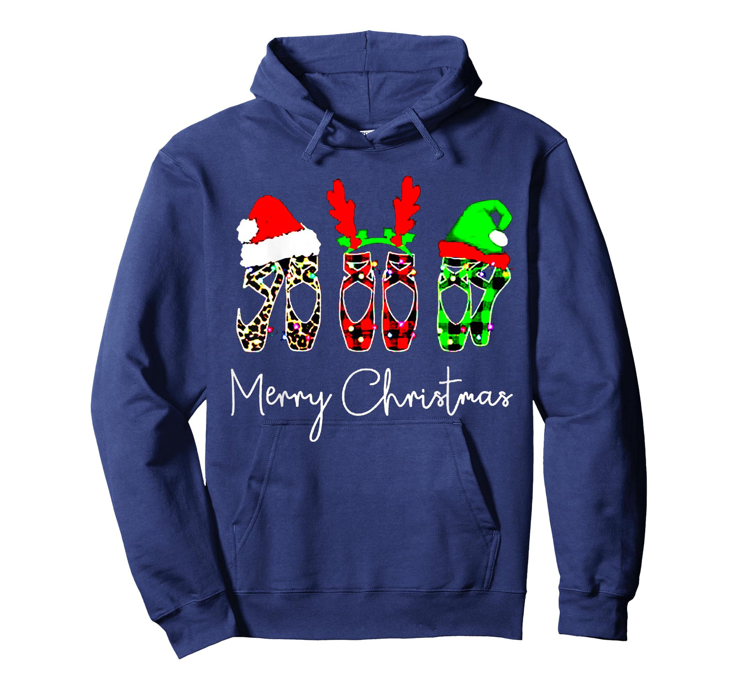 Ballet Dancer Ballerina Merry Christmas Xmas Pointe Shoe T-Shirt