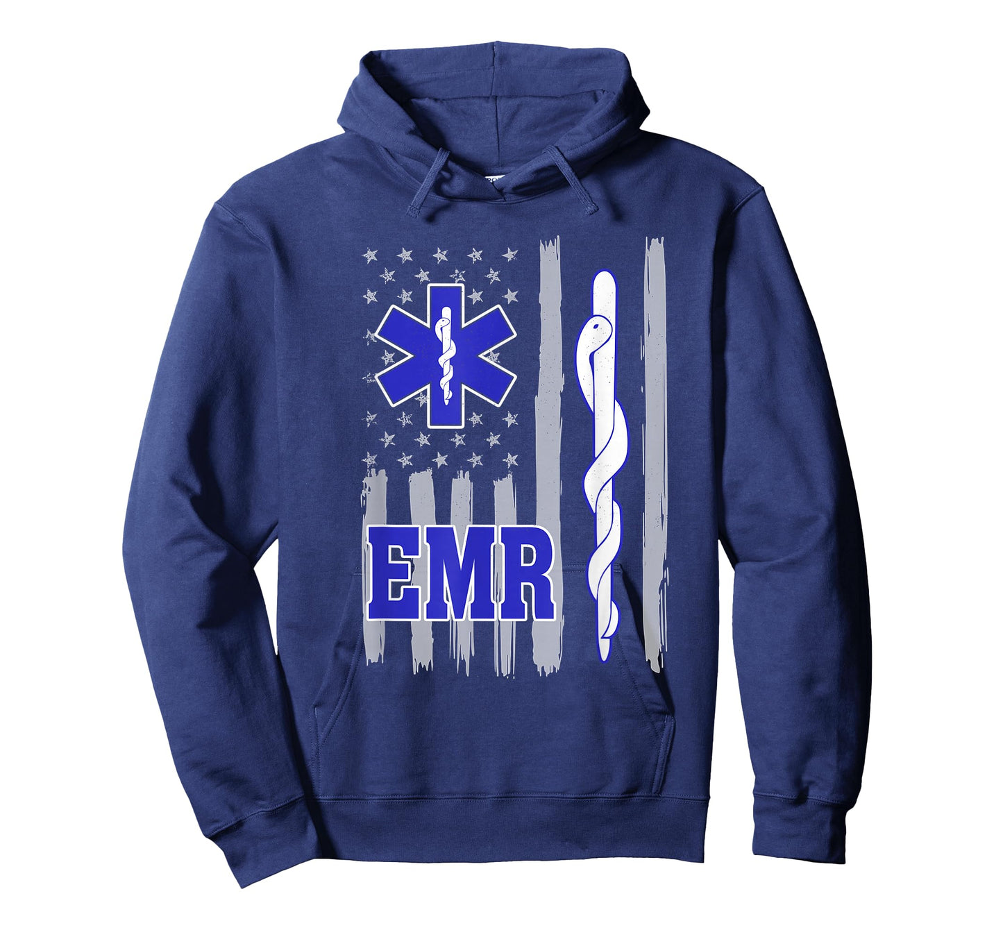 American Flag Blue Thin line EMR Emergency Medical Responder T-Shirt