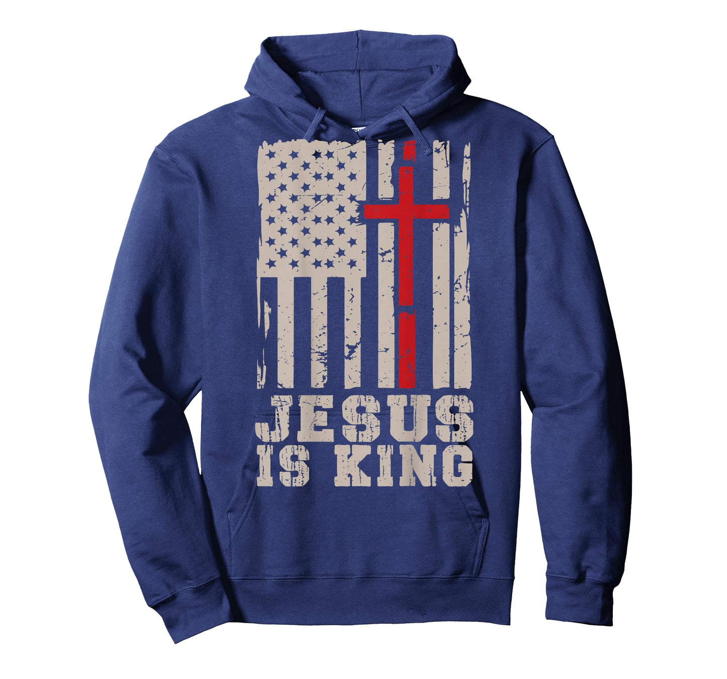 Jesus is King Christ Lord Patriotic Christian American Flag T-Shirt
