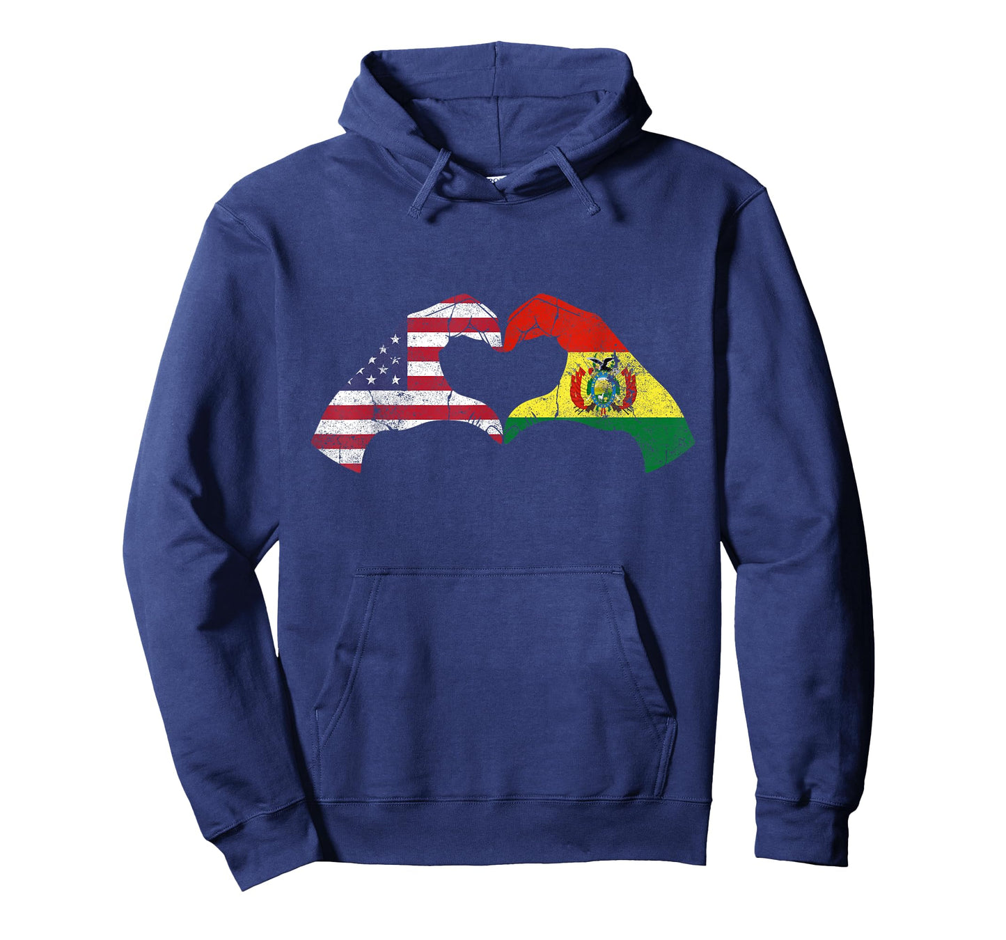 USA Bolivia Hand Flag Heart Bolivian Americans Love T-Shirt
