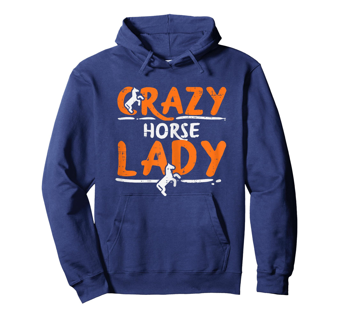 Crazy Horse Lady Funny Riding Racing Equestrian Women Girls T-Shirt