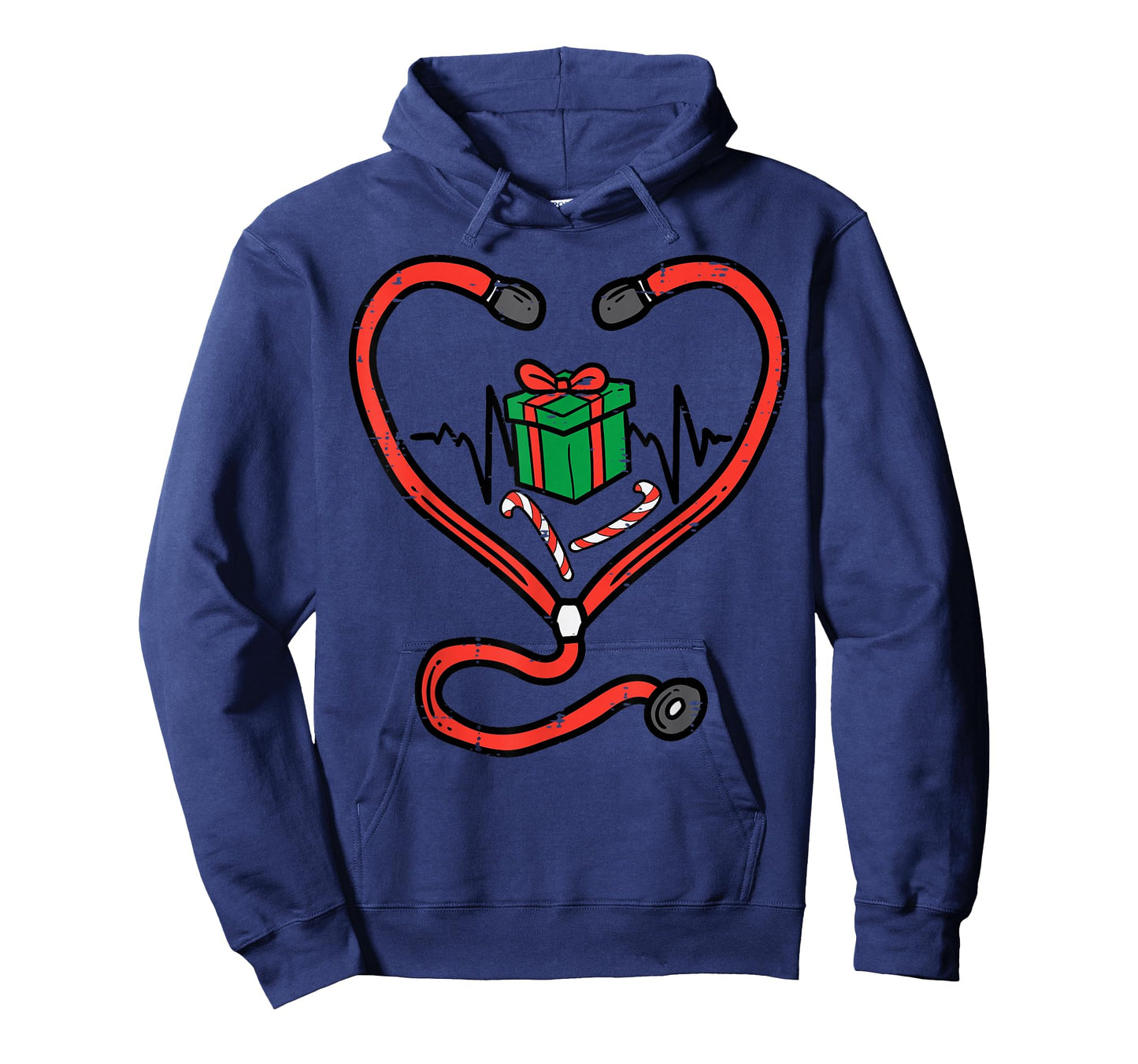 Christmas Stethoscope Nurse Xmas Nursing Scrub Top Women T-Shirt