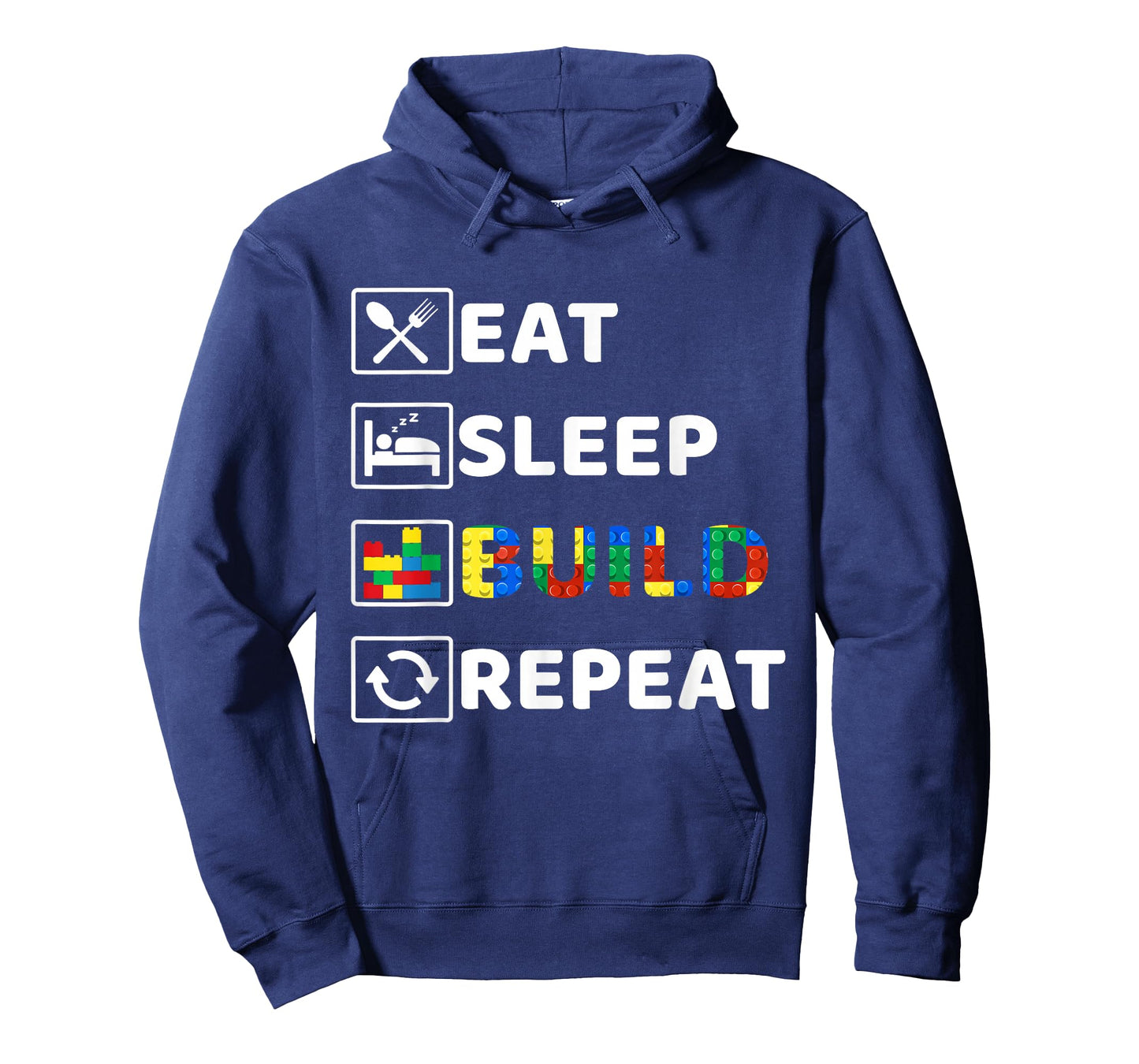 Eat Sleep Build Family Master Builder Building Bricks Blocks T-Shirt