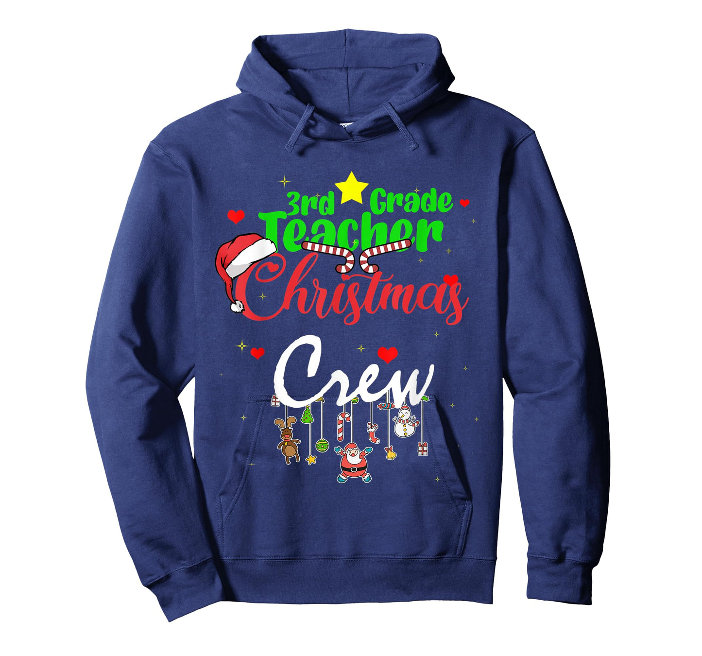 3rd Grade Teacher Christmas Crew Funny Xmas 2021 men Women T-Shirt