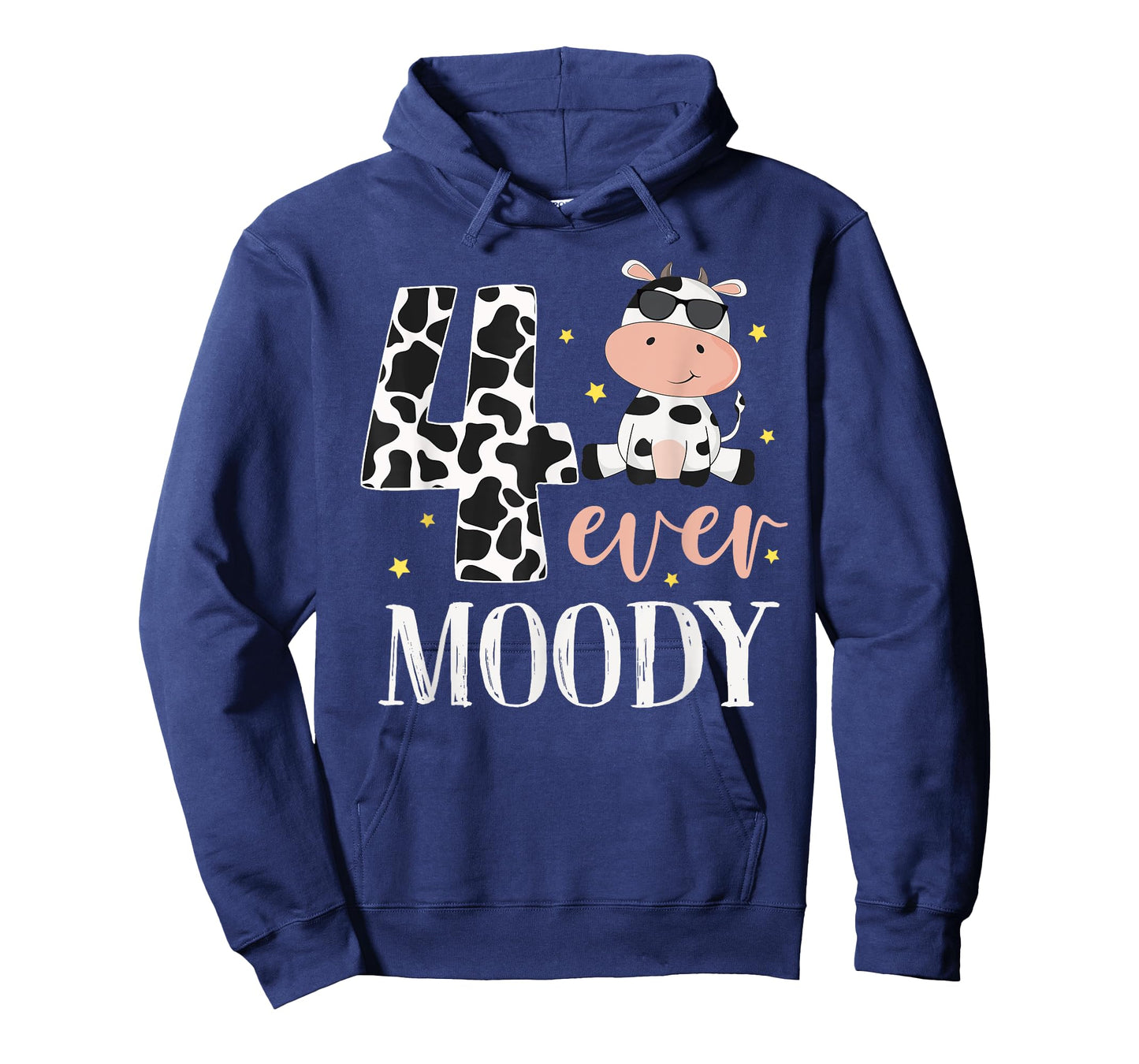 4 Ever Moody Birthday Outfit 4th Birthday Party Cow Farm T-Shirt