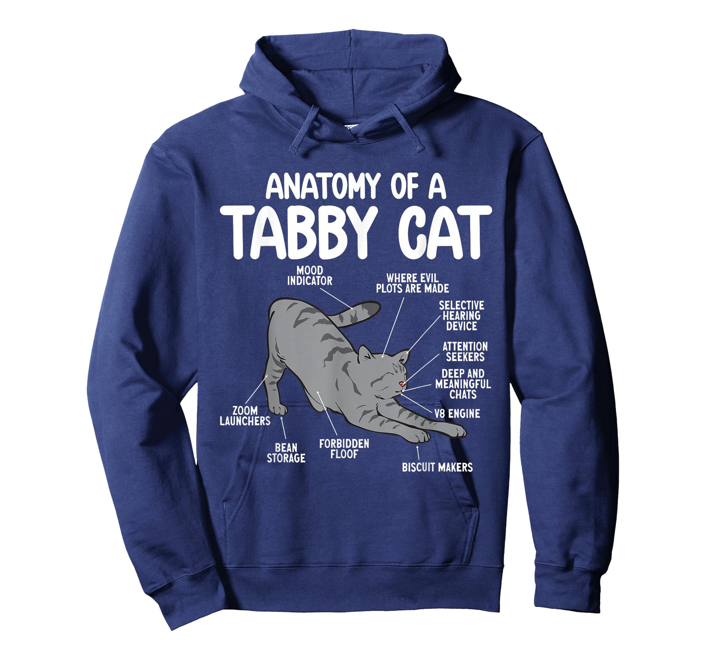 Gray Tabby Cat Anatomy Of A Tabby Cat T-Shirt