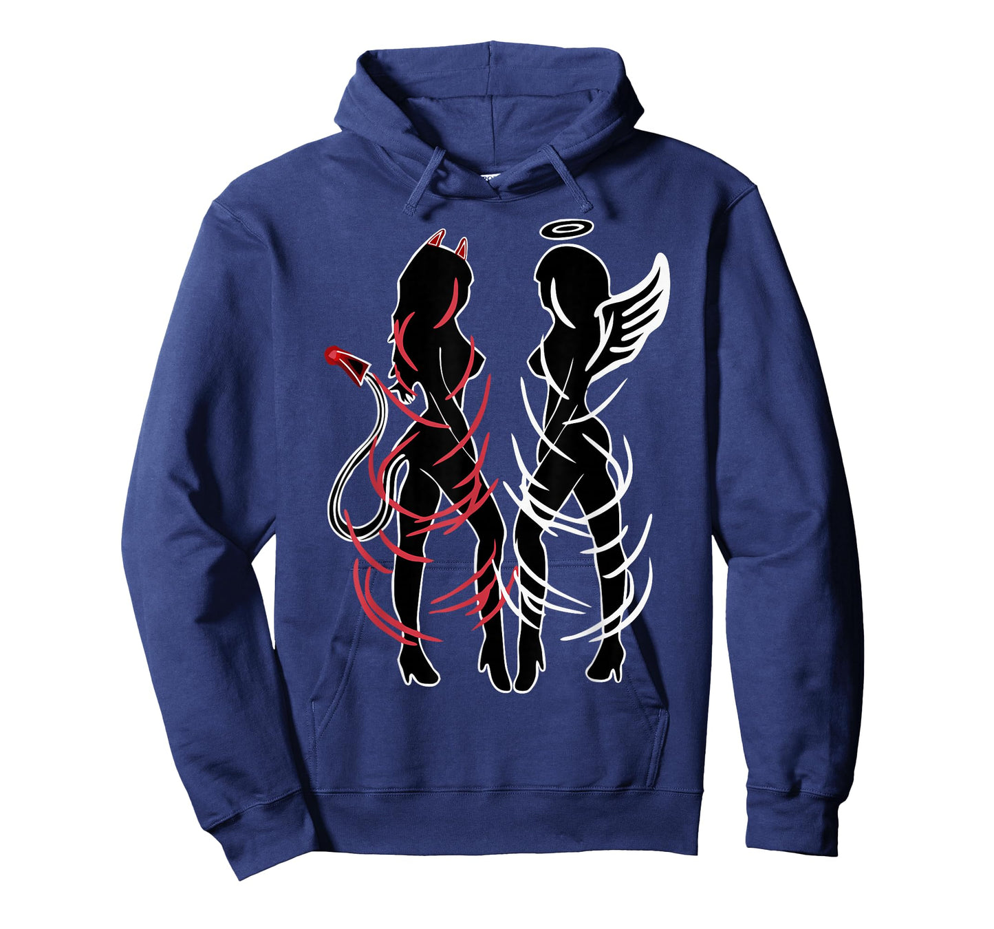 Sexy Women Illustration Duality Symbol Devil and Angel Girls T-Shirt