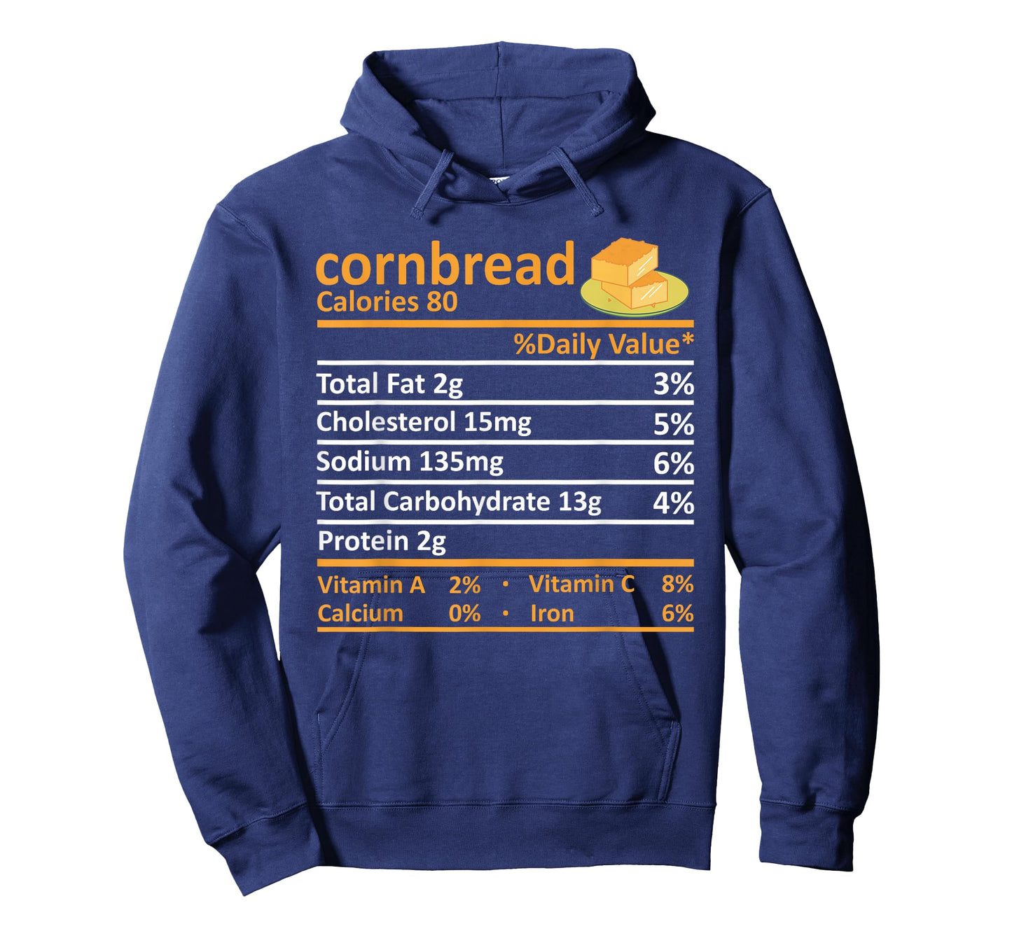 Cornbread Nutrition Food Thanksgiving Costume Christmas T-Shirt
