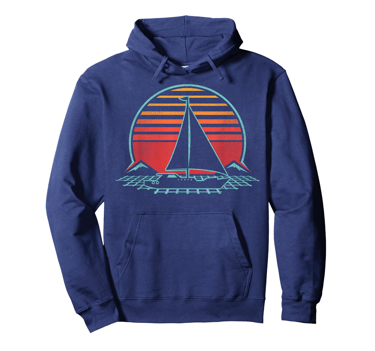 Sailing Retro Vintage Sailor 80s Style Sailboat Gift T-Shirt