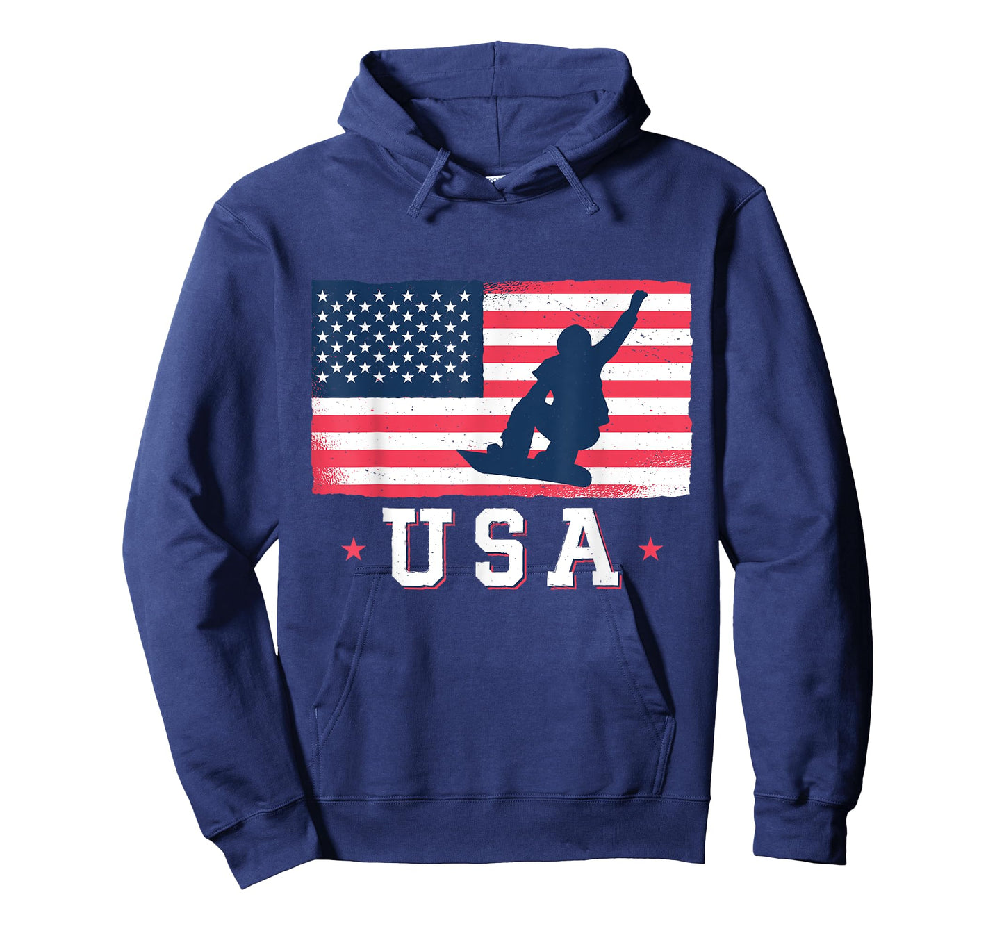 Snowboarding USA American Flag Snowboard Women Kids Men T-Shirt