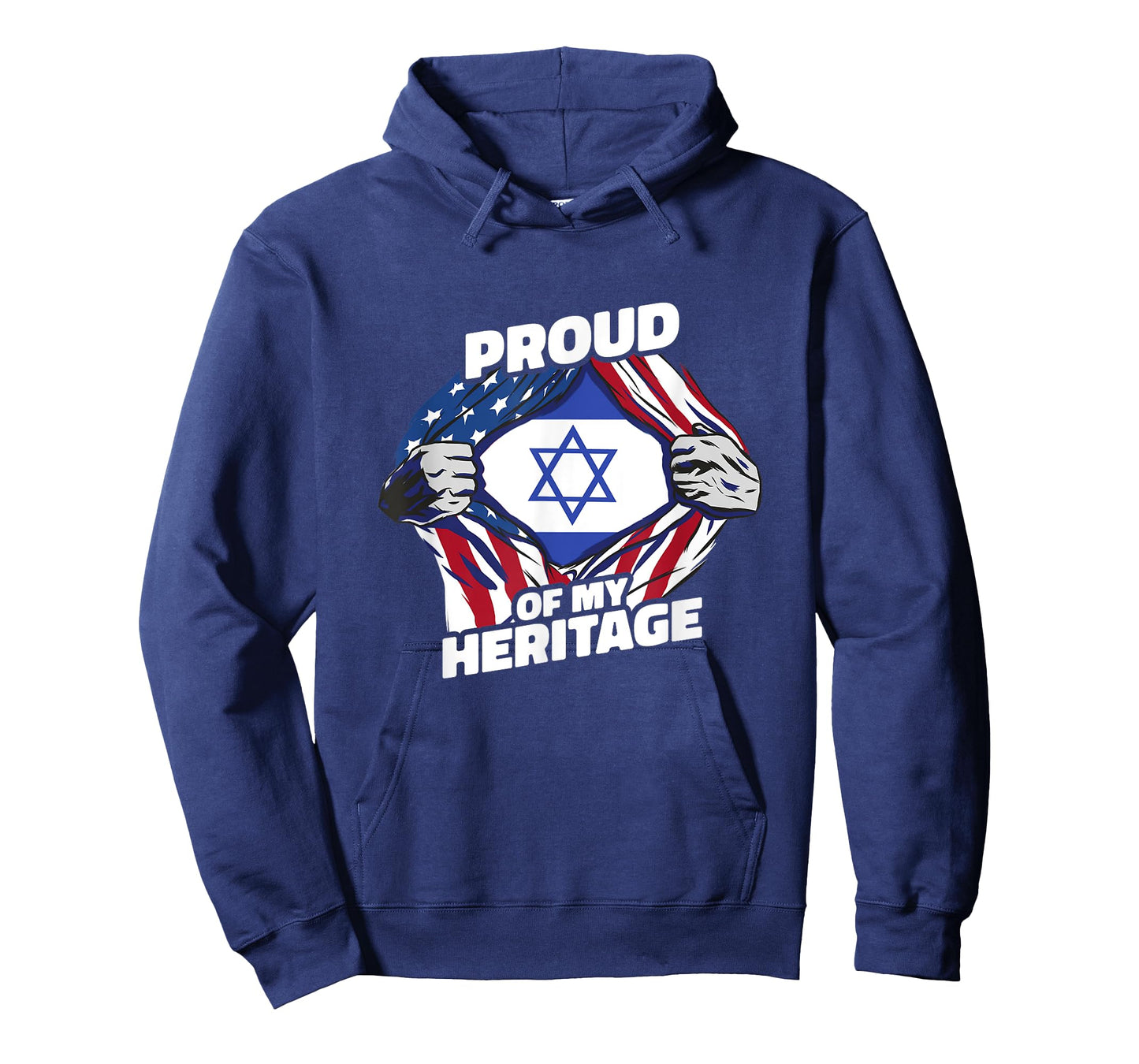 Proud of My Heritage - Patriotic Israeli American Flag Women Kids Men T-Shirt