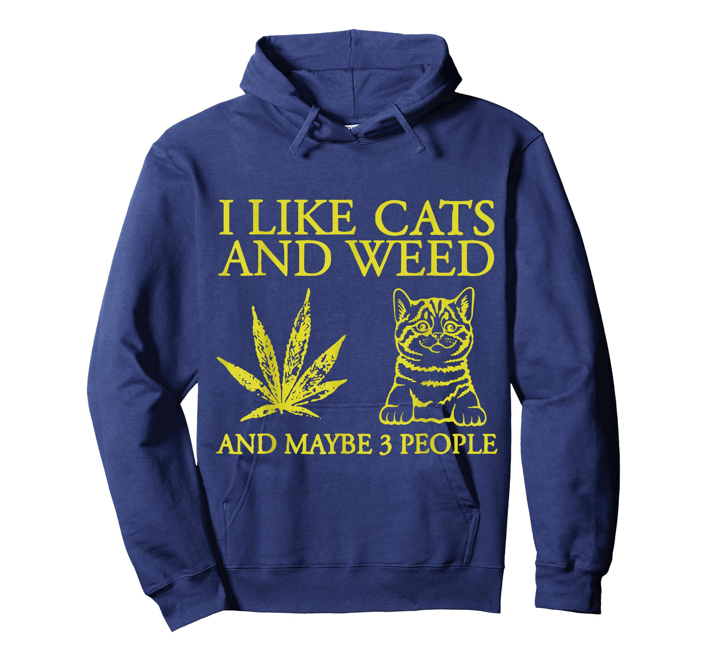 I Like Cats And Weed And Maybe 3 People Funny Cat Lover T-Shirt
