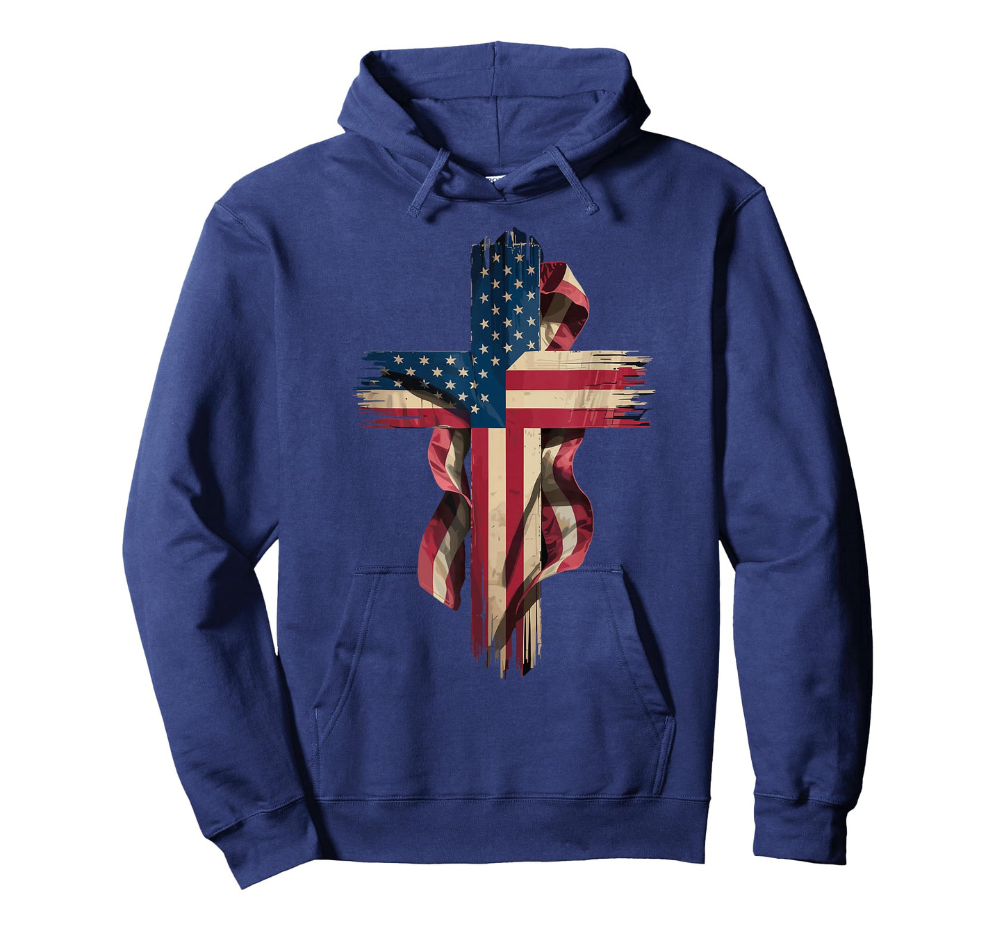 Patriotic Christian Cross USA Flag T-Shirt