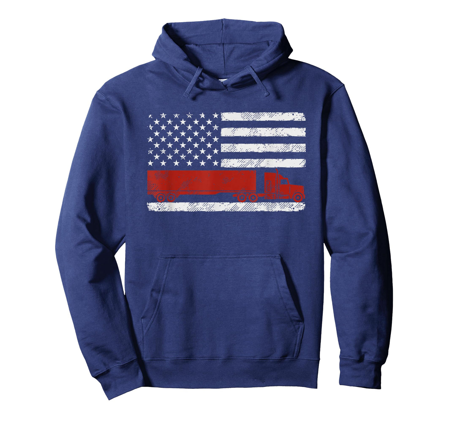 US American Flag Semi Truck Driver Patriotic Trucker T-Shirt
