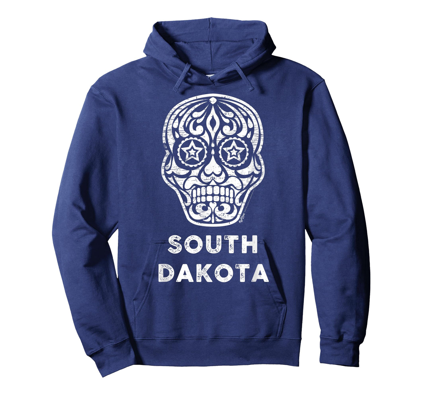 Vintage South Dakota 4th of July Sugar Skull T-Shirt