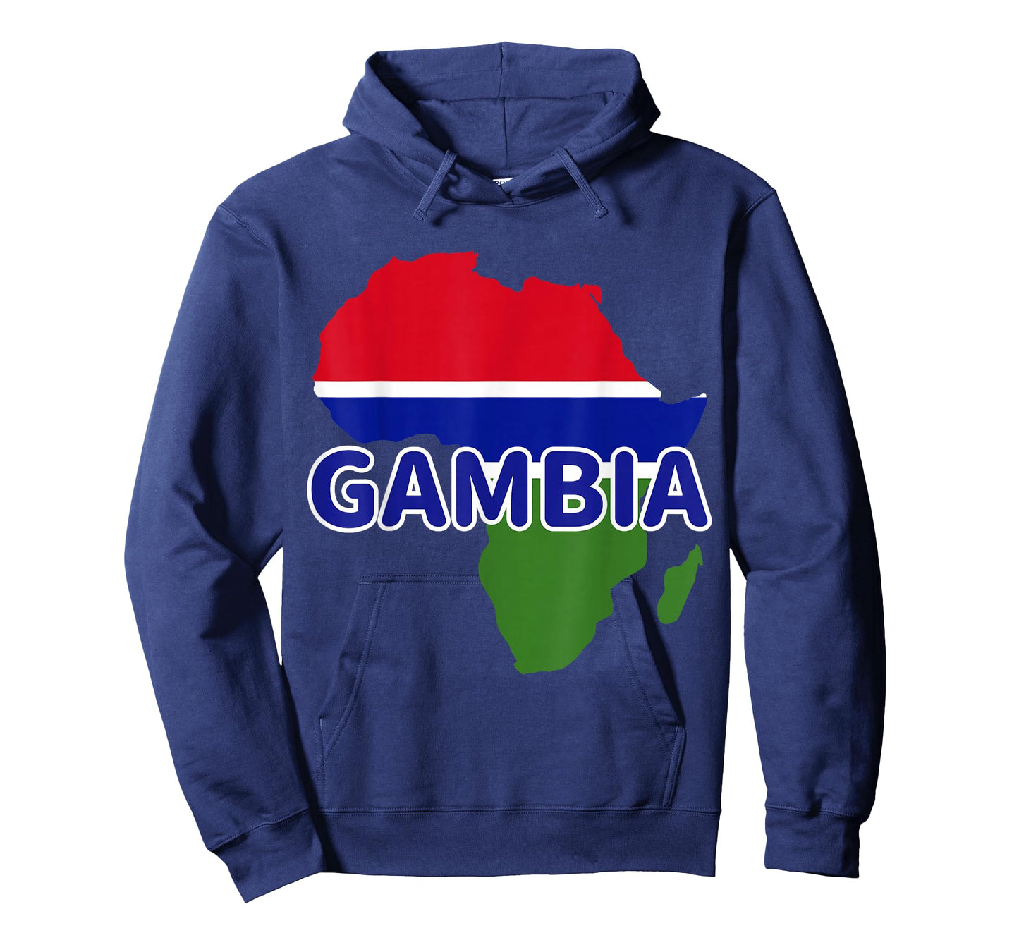 Gambia Gambian Pride Flag Map Africa Print T-Shirt