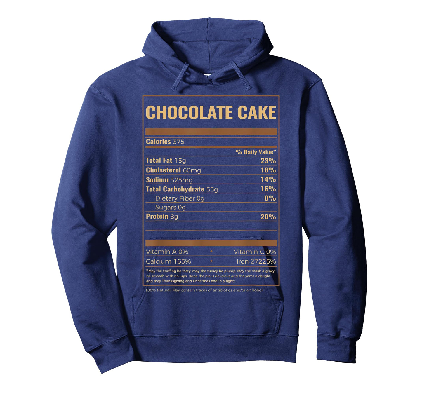 Chocolate Cake Nutrition Facts T-Shirt