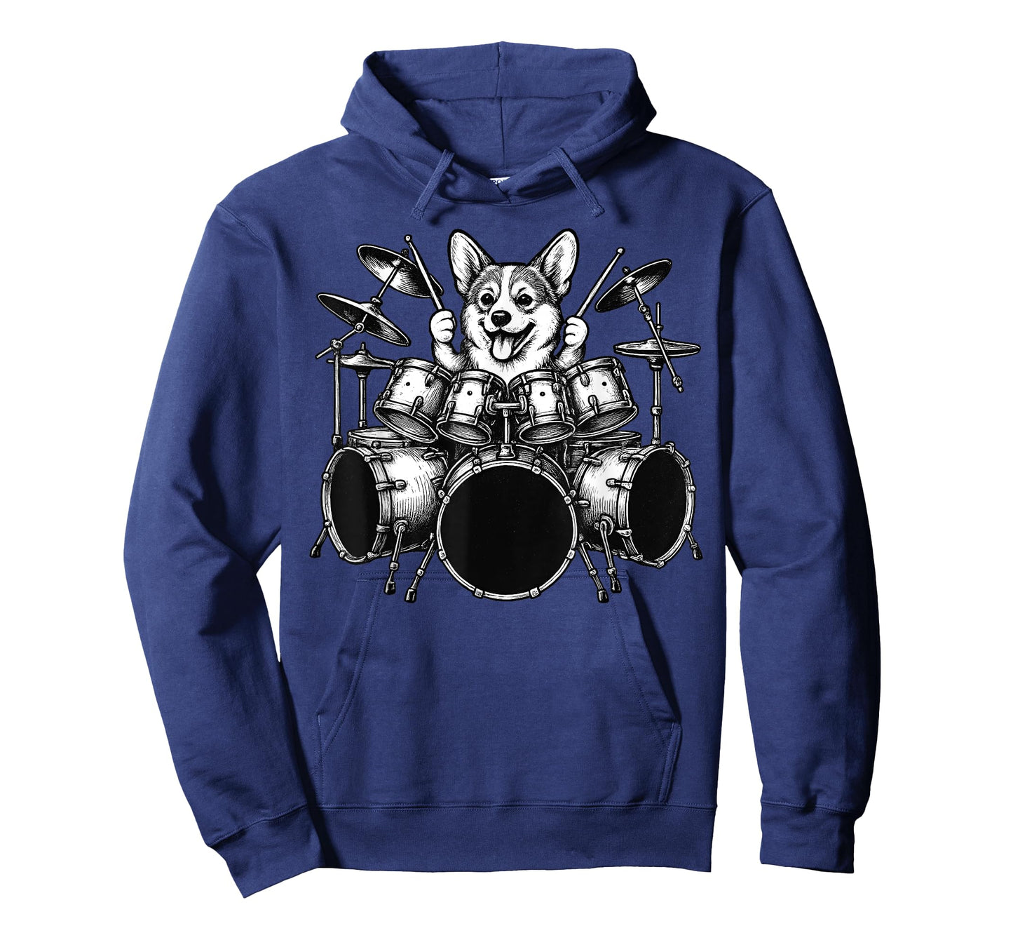 Corgi Playing Drums Drummer Dog Lover T-Shirt