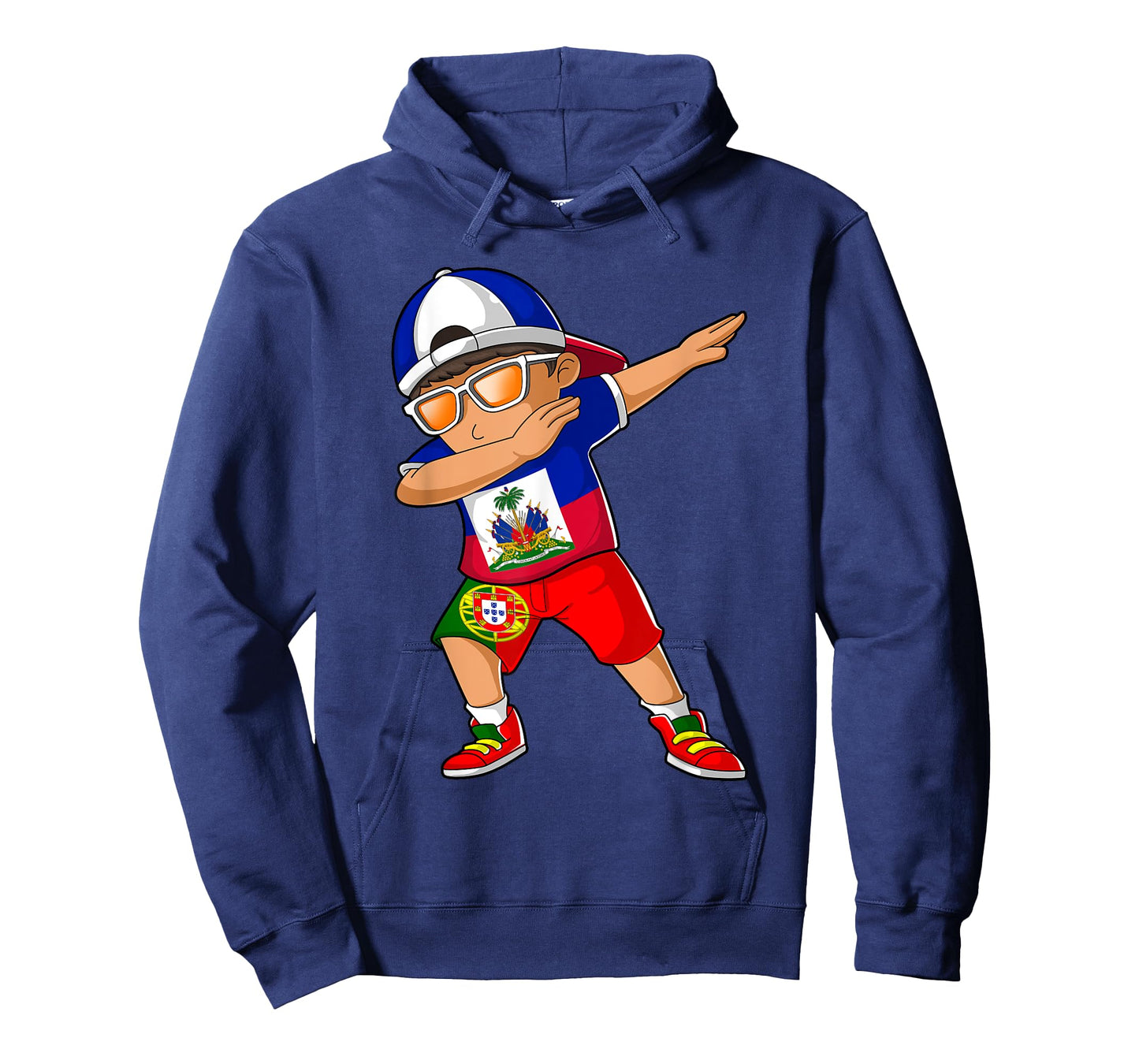 Half Haitian Half Portuguese Boy Haiti Portugal Flag T-Shirt